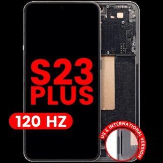 OLED Display mit Rahmen für Samsung Galaxy S23 Plus (US & International) (Aftermarket Plus) (120Hz) (Green (Grün))