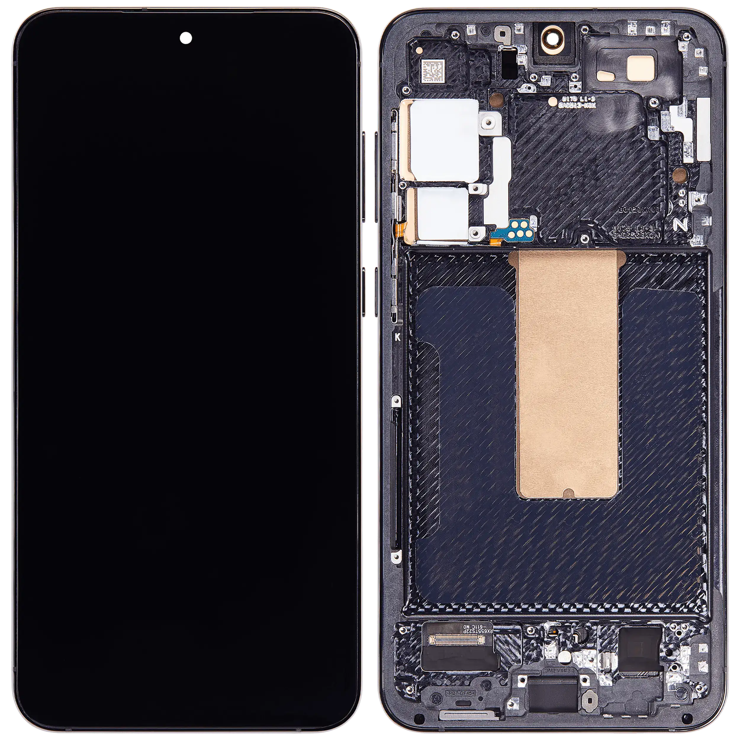 OLED Display mit Rahmen für Samsung Galaxy S23 Plus (US & International) (Aftermarket Plus) (120Hz) (Phantom Black) – Bild 2