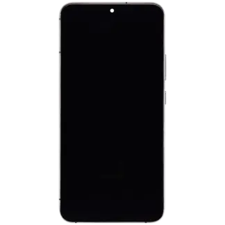 OLED Display mit Rahmen für Samsung Galaxy S22 Plus 5G (US & International Version) (Aftermarket Plus) (120Hz) (White (Weiß))