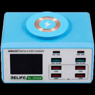 RL-309AW Wireless Digital Display 8-Port Charger 100W (Relife)