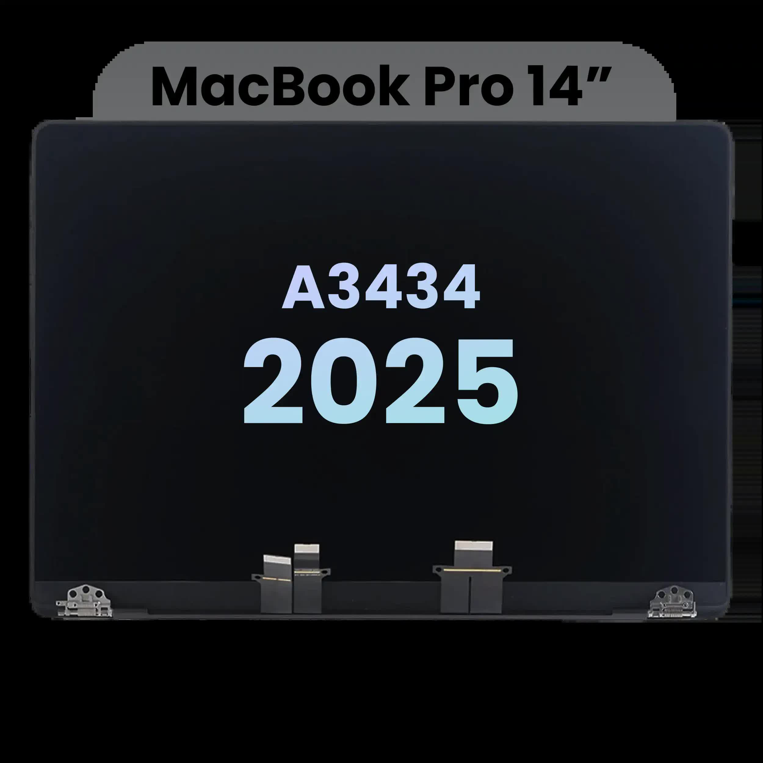 komplette LCD-Displayeinheit (Matte) für MacBook Pro 14" A3434 (2025) (Original) (Space Black)