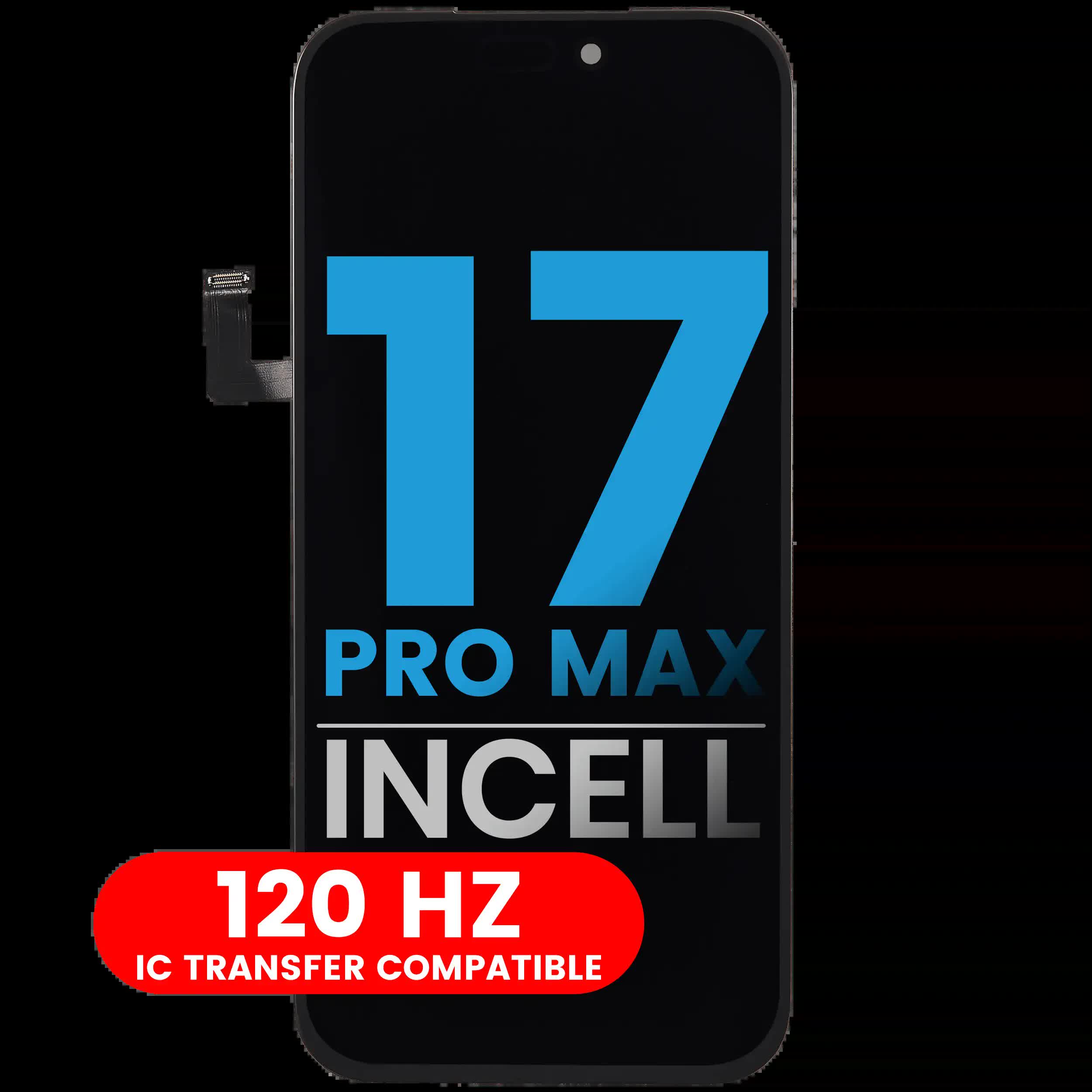 LCD Display für iPhone 17 Pro Max (Aftermarket: AQ7 / Incell) (120HZ)