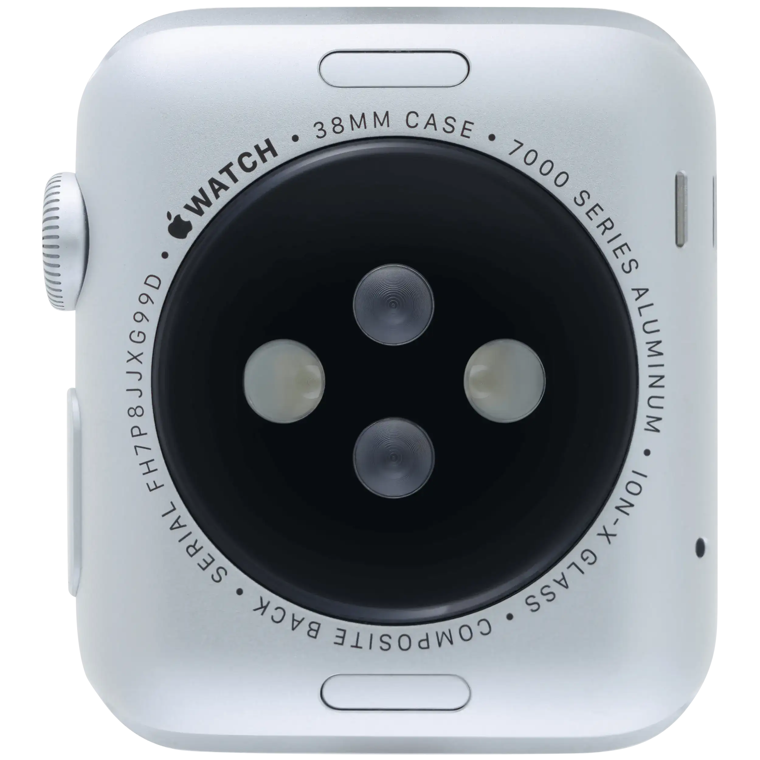 Gehäuse Baugruppe für Watch Series 1 (38MM) (ausgebautes Originalteil: Grade A) (Cellular Version) (Aluminium / Silver) – Bild 3