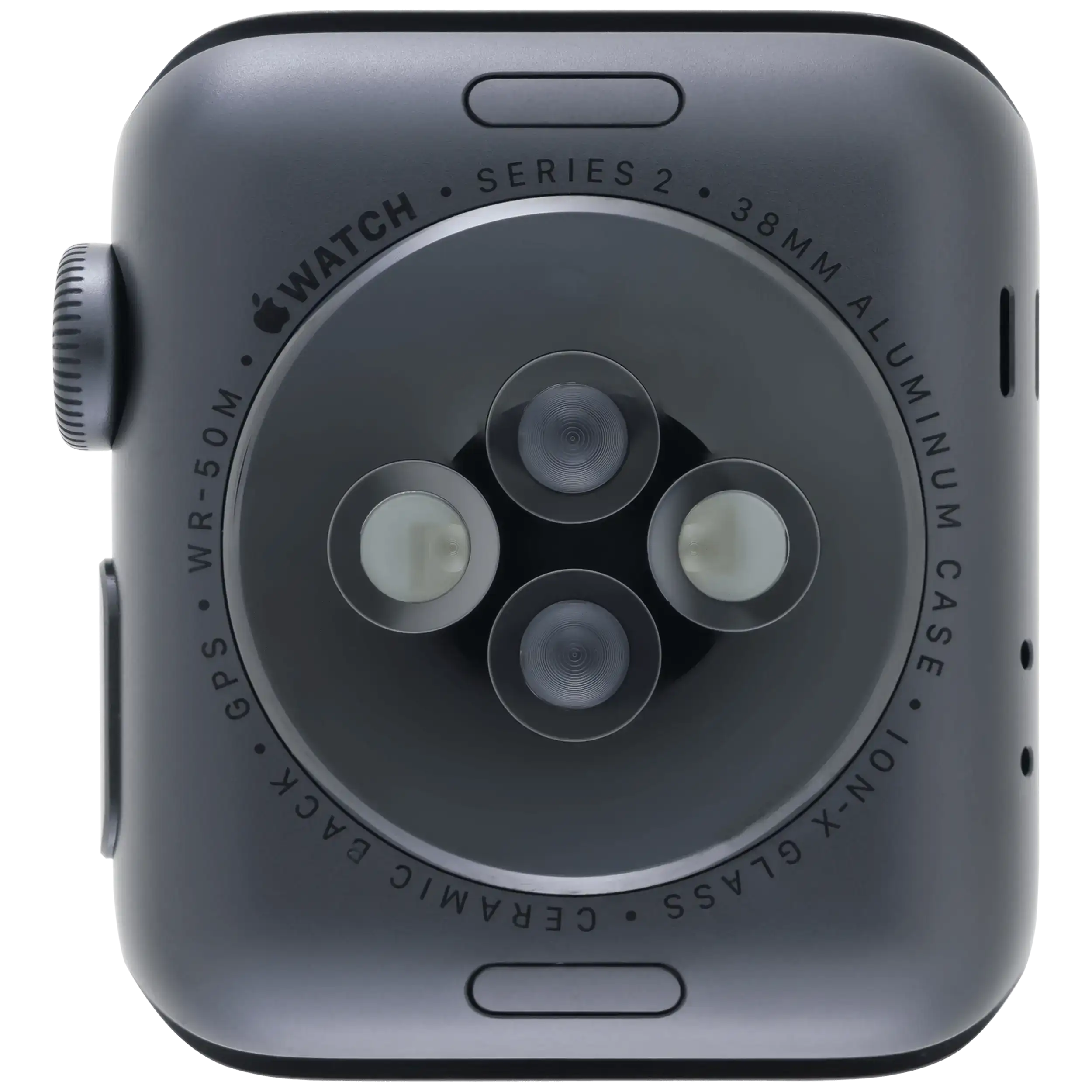 Gehäuse Baugruppe für Watch Series 2 (38MM) (ausgebautes Originalteil: Grade A) (Cellular Version) (Aluminium / Space Black) – Bild 3