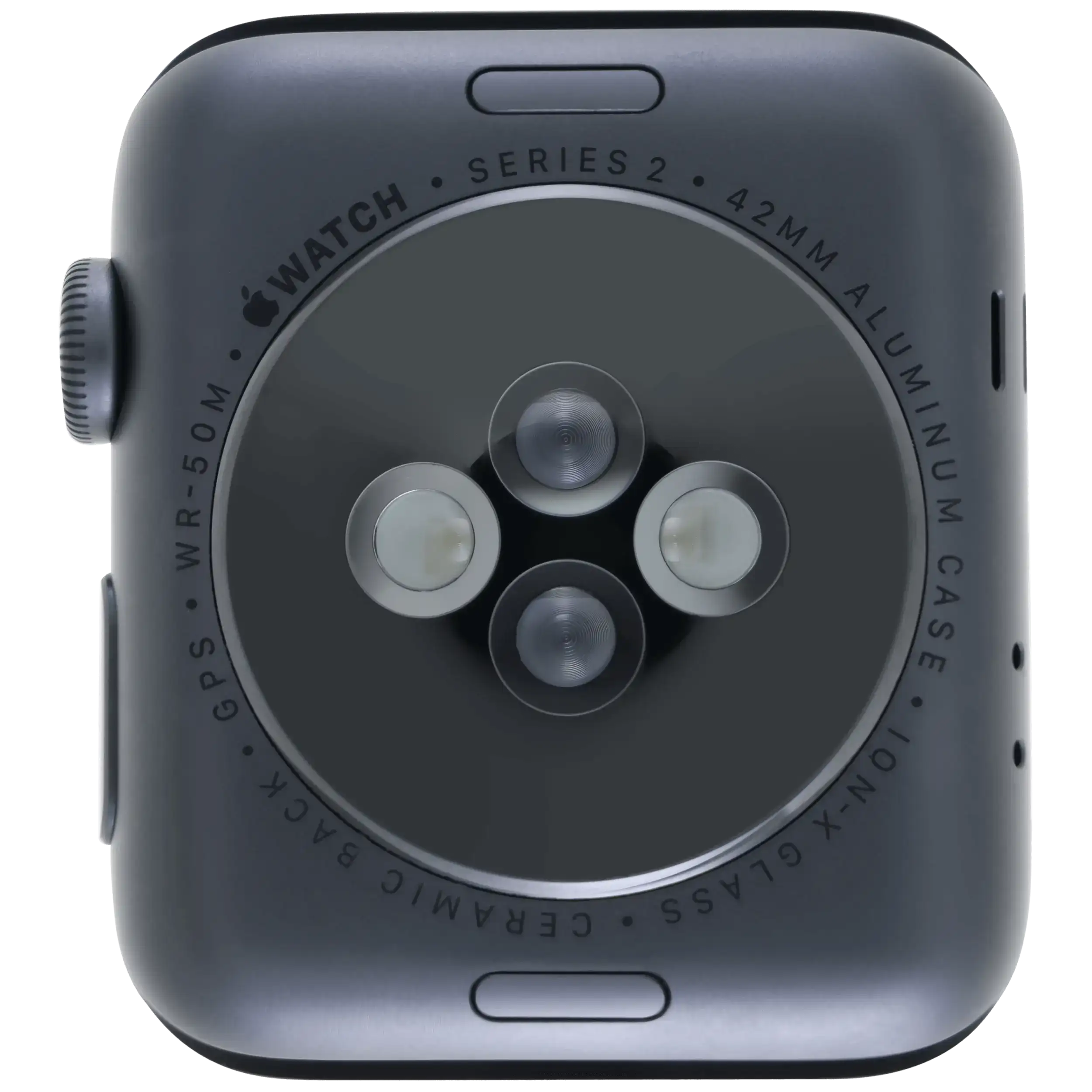 Gehäuse Baugruppe für Watch Series 2 (42MM) (ausgebautes Originalteil: Grade A) (Cellular Version) (Aluminium / Space Black) – Bild 3