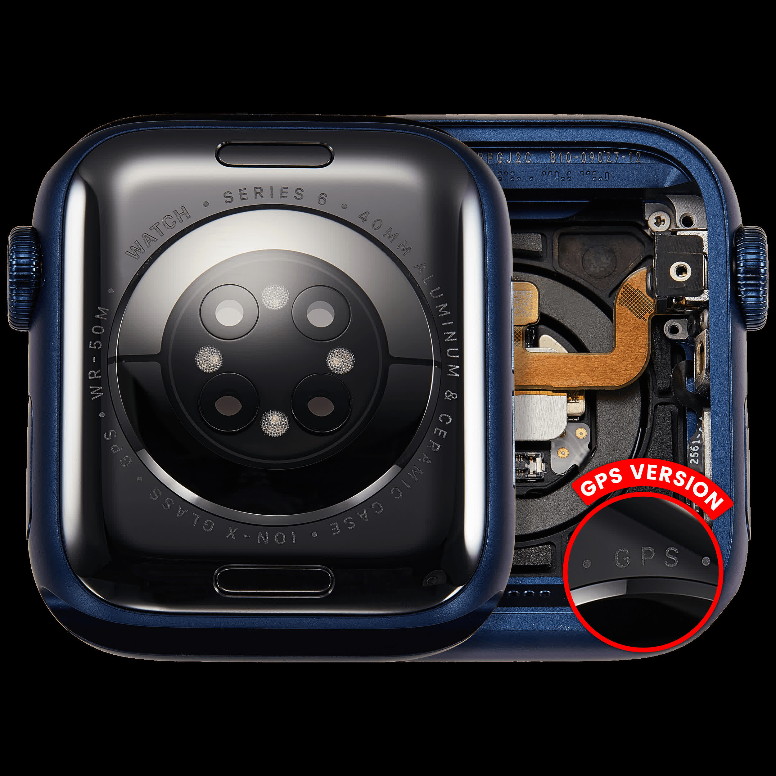 Gehäuse Baugruppe für Watch Series 6 (40MM) (ausgebautes Originalteil: Grade A) (GPS Version) (Aluminium / Blue)