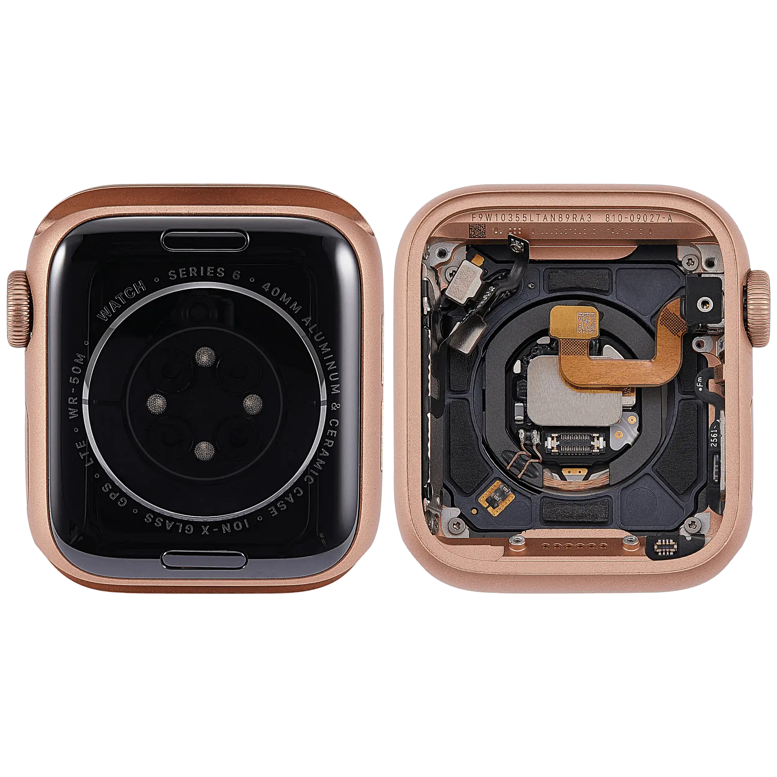 Gehäuse Baugruppe für Watch Series 6 (40MM) (ausgebautes Originalteil: Grade A) (Cellular Version) (Aluminium / Rose Gold) – Bild 2