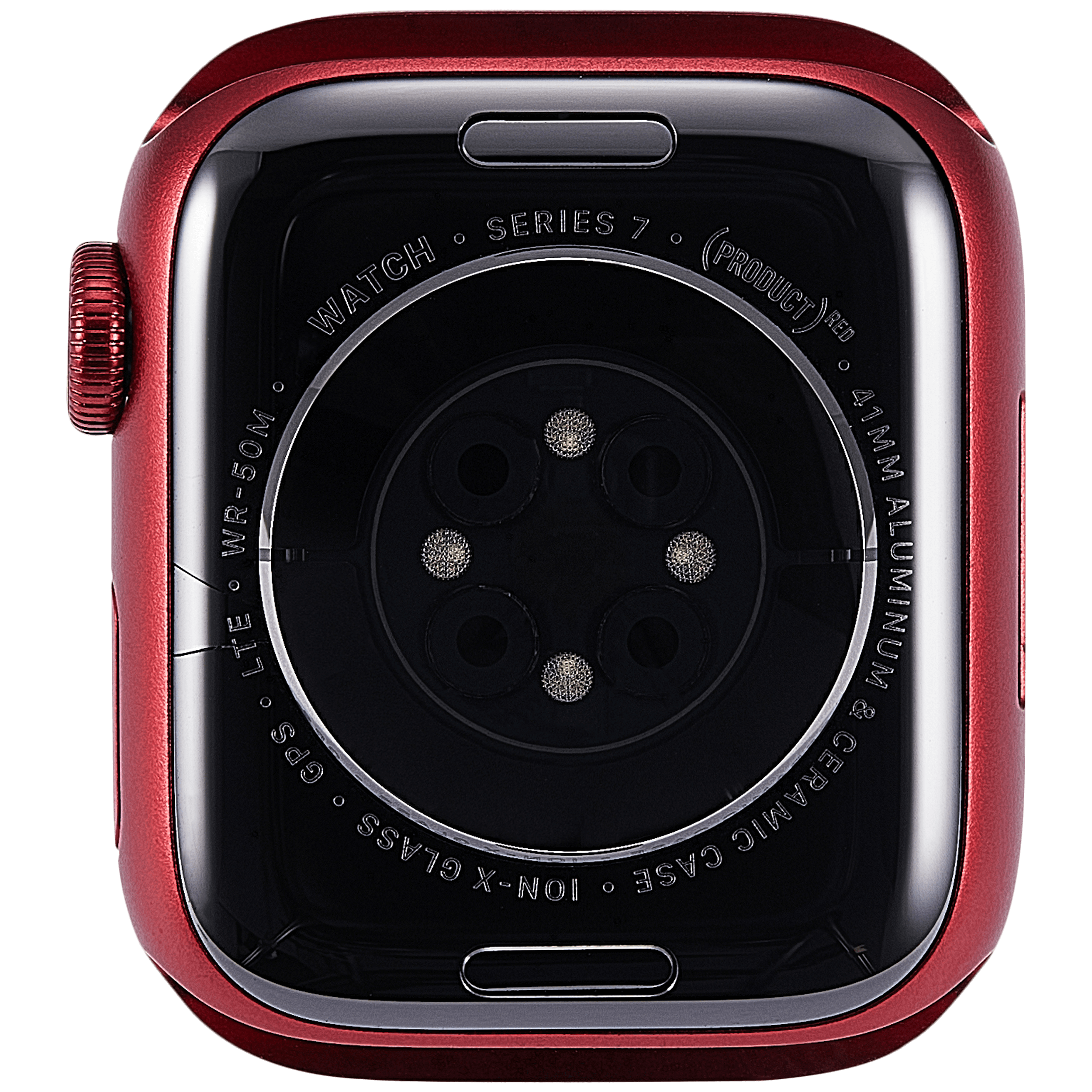 Gehäuse Baugruppe für Watch Series 7 (41MM) (ausgebautes Originalteil: Grade A) (Cellular Version) (Aluminium / Red) – Bild 3