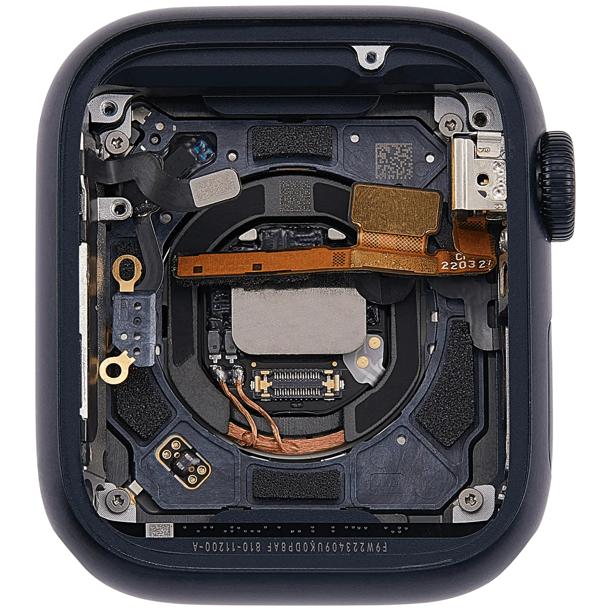 Gehäuse Baugruppe für Watch Series 7 (41MM) (ausgebautes Originalteil: Grade A) (Cellular Version) (Aluminium / Space Black) – Bild 4