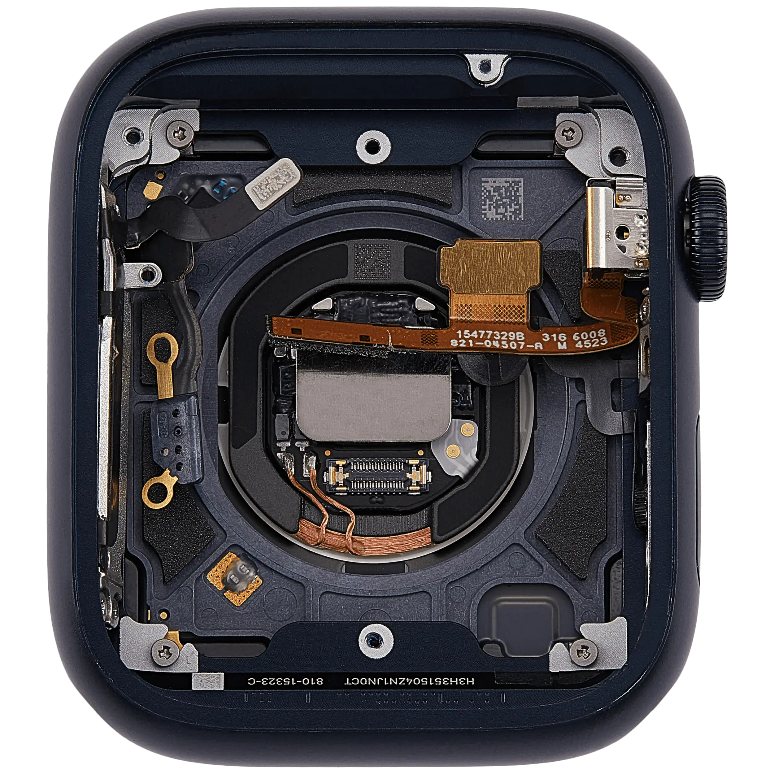 Gehäuse Baugruppe für Watch Series 7 (45MM) (ausgebautes Originalteil: Grade A) (Cellular Version) (Aluminium / Space Black) – Bild 4