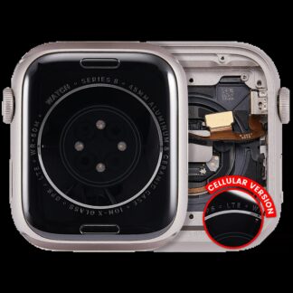 Gehäuse Baugruppe für Watch Series 8 (45MM) (ausgebautes Originalteil: Grade A) (Cellular Version) (Aluminium / Starlight)
