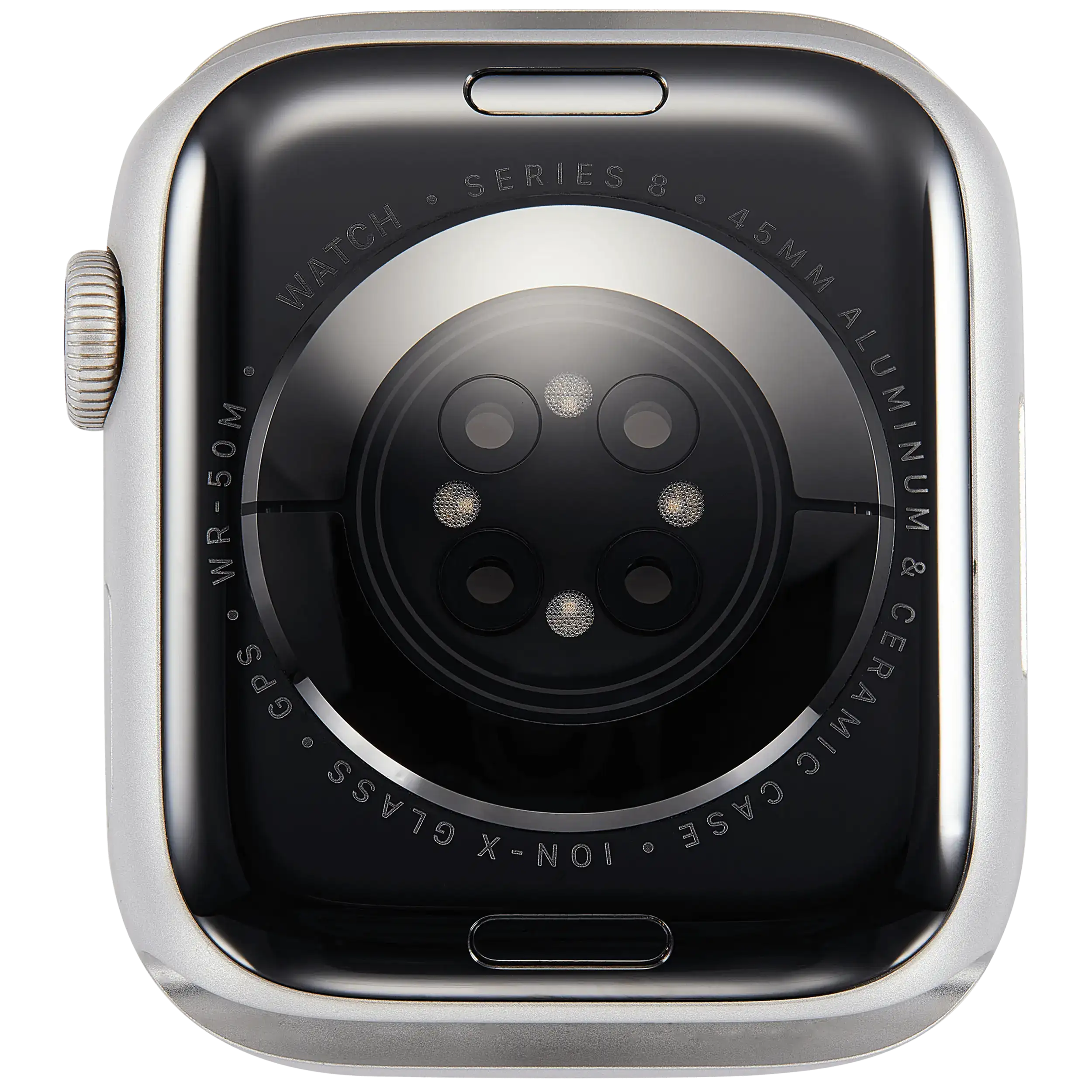 Gehäuse Baugruppe für Watch Series 8 (45MM) (ausgebautes Originalteil: Grade A) (GPS Version) (Aluminium / Silver) – Bild 3