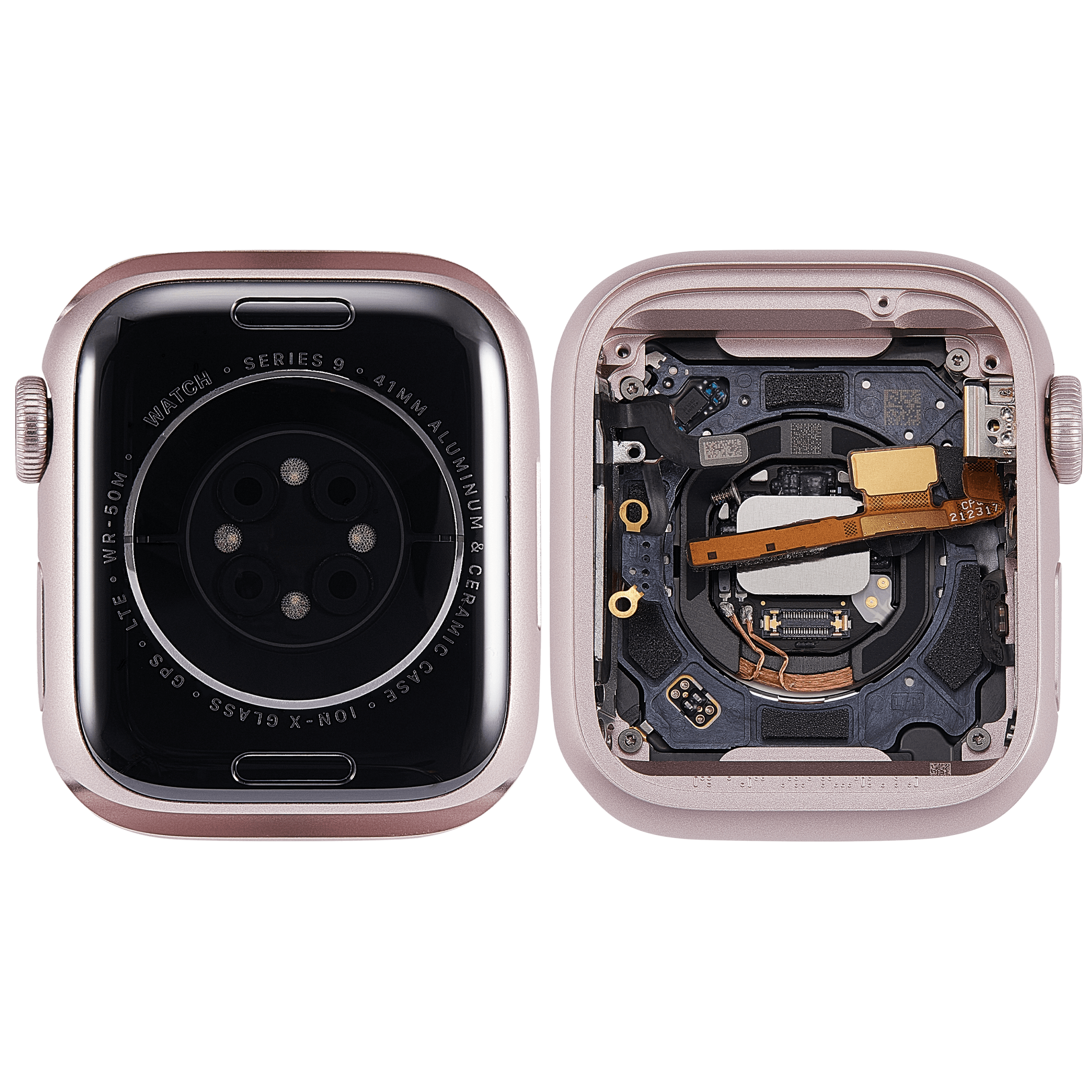 Gehäuse Baugruppe für Watch Series 9 (41MM) (ausgebautes Originalteil: Grade A) (Cellular Version) (Aluminium / Pink) – Bild 2