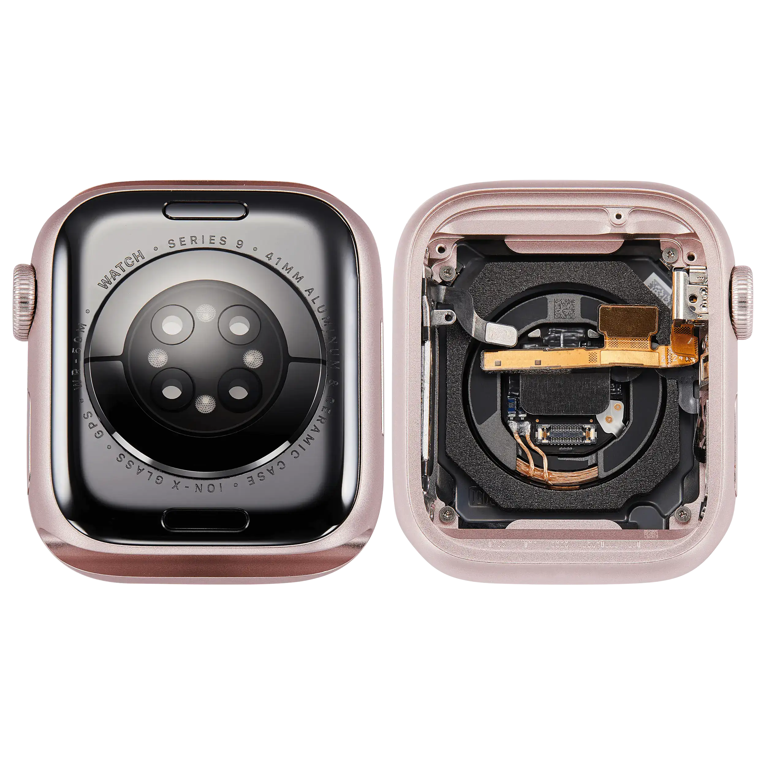 Gehäuse Baugruppe für Watch Series 9 (41MM) (ausgebautes Originalteil: Grade A) (GPS Version) (Aluminium / Pink) – Bild 2