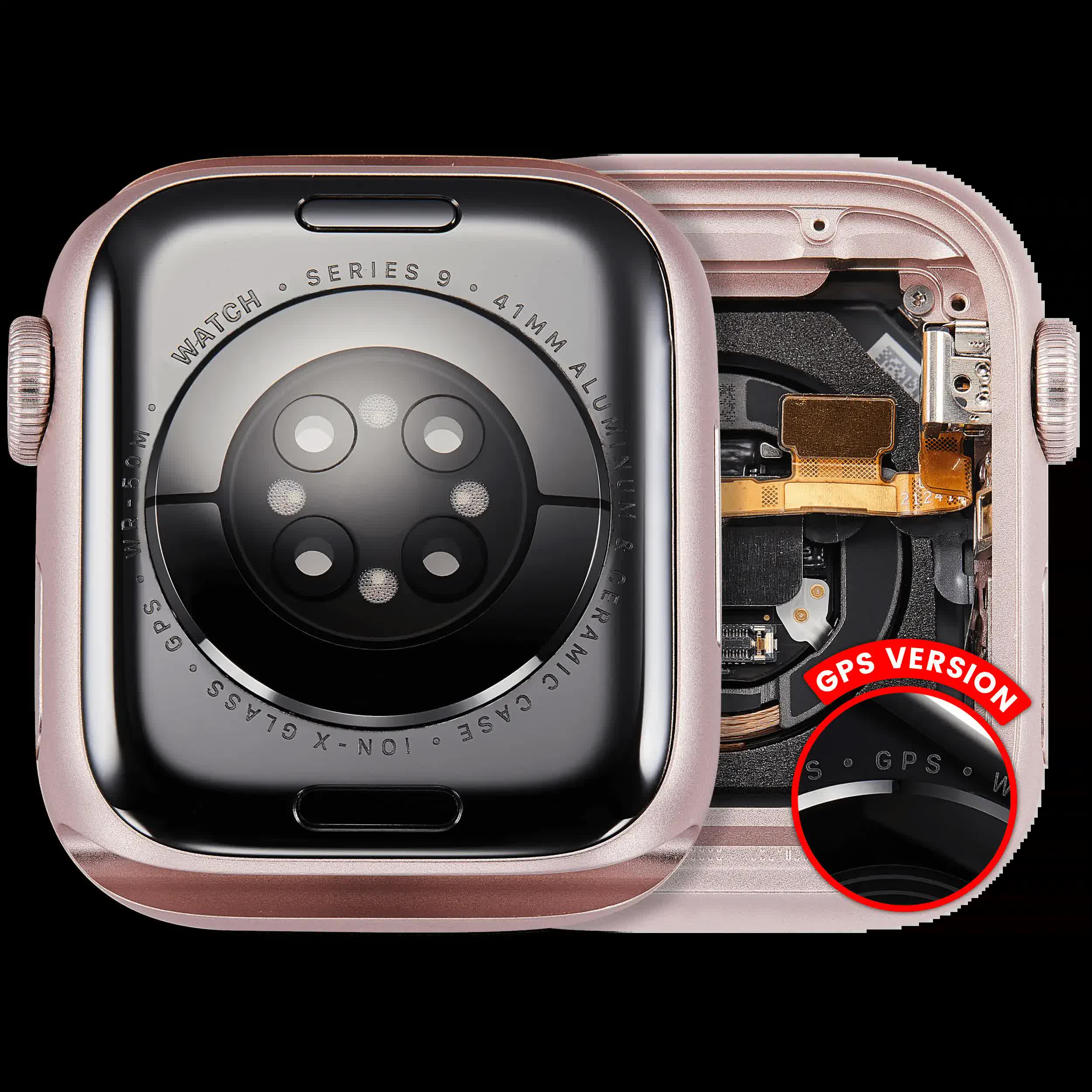Gehäuse Baugruppe für Watch Series 9 (41MM) (ausgebautes Originalteil: Grade A) (GPS Version) (Aluminium / Pink)