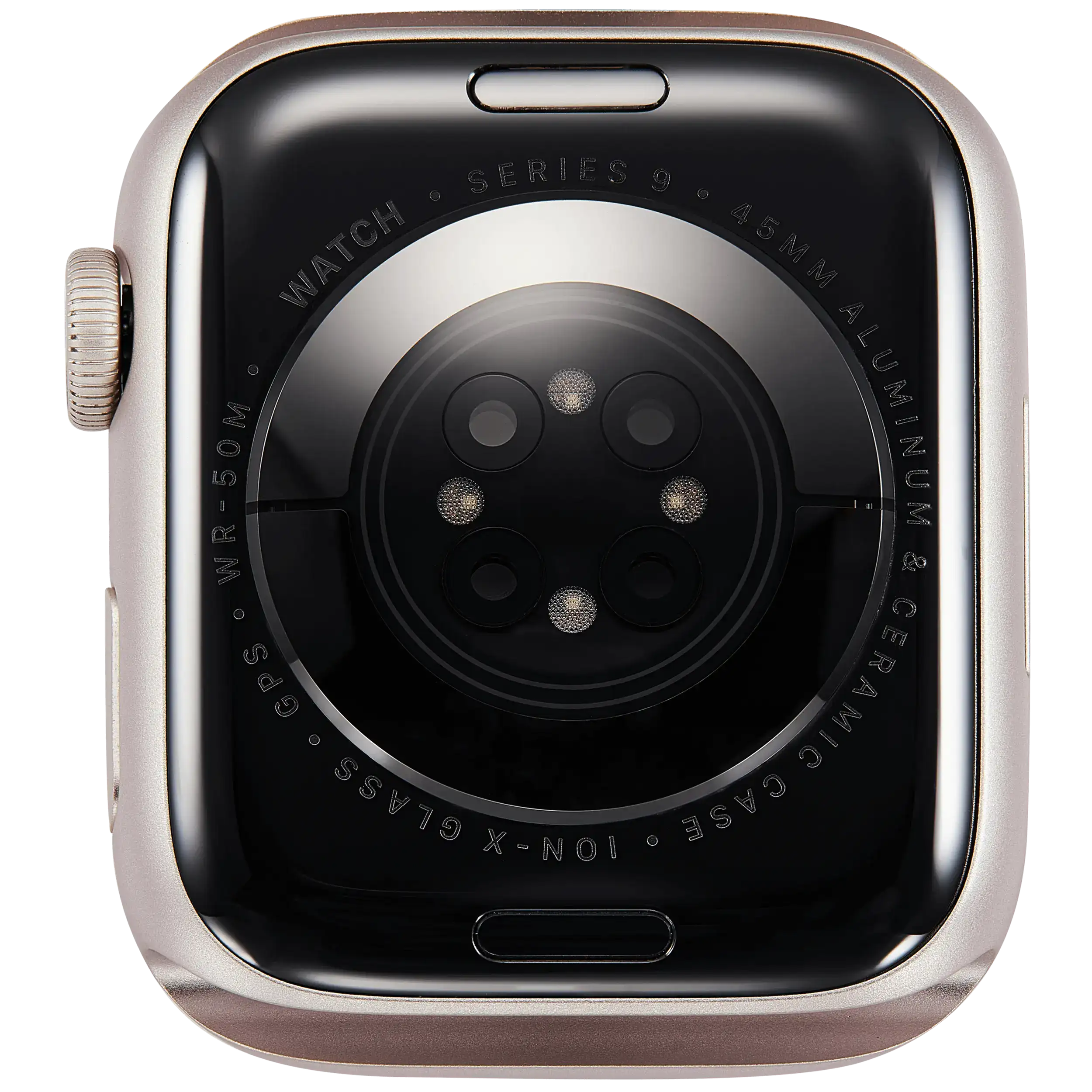 Gehäuse Baugruppe für Watch Series 9 (45MM) (ausgebautes Originalteil: Grade A) (GPS Version) (Aluminium / Starlight) – Bild 3