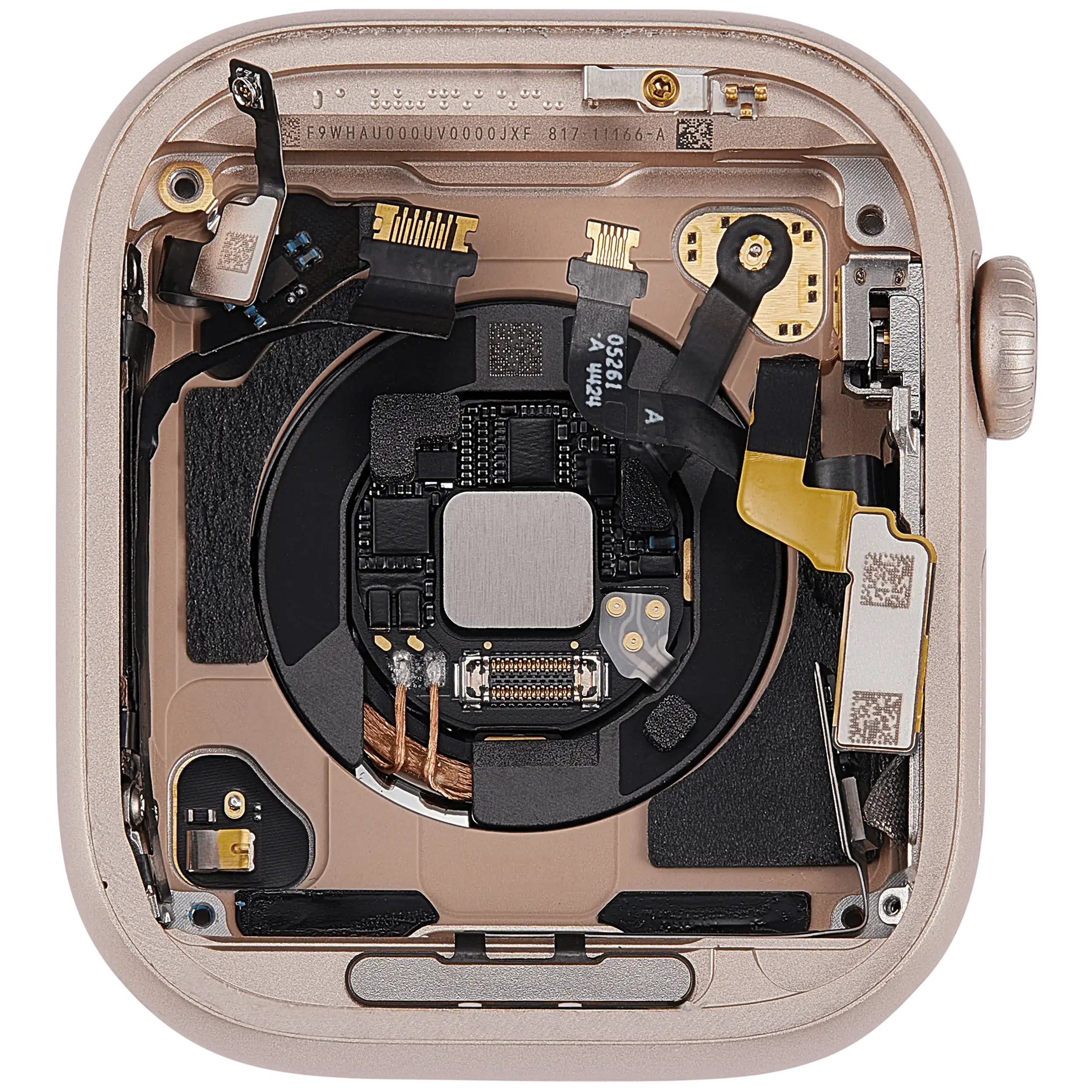 Gehäuse Baugruppe für Watch Series 10 (42MM) (ausgebautes Originalteil: Grade A) (Cellular Version) (Aluminium / Rose Gold) – Bild 4