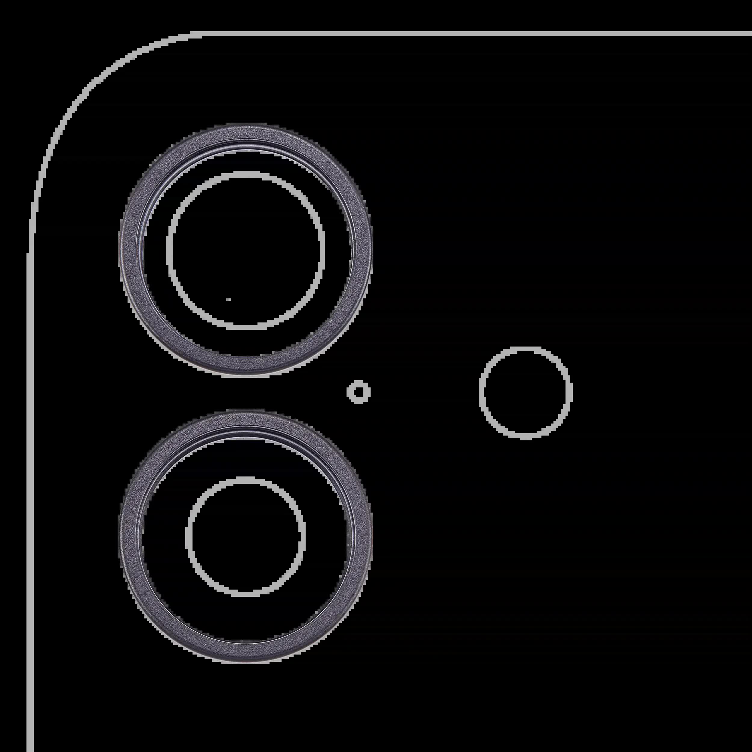 Rückkamera-Blendenring einzeln für iPhone 17 (Black (Schwarz)) (2-teiliges Set)