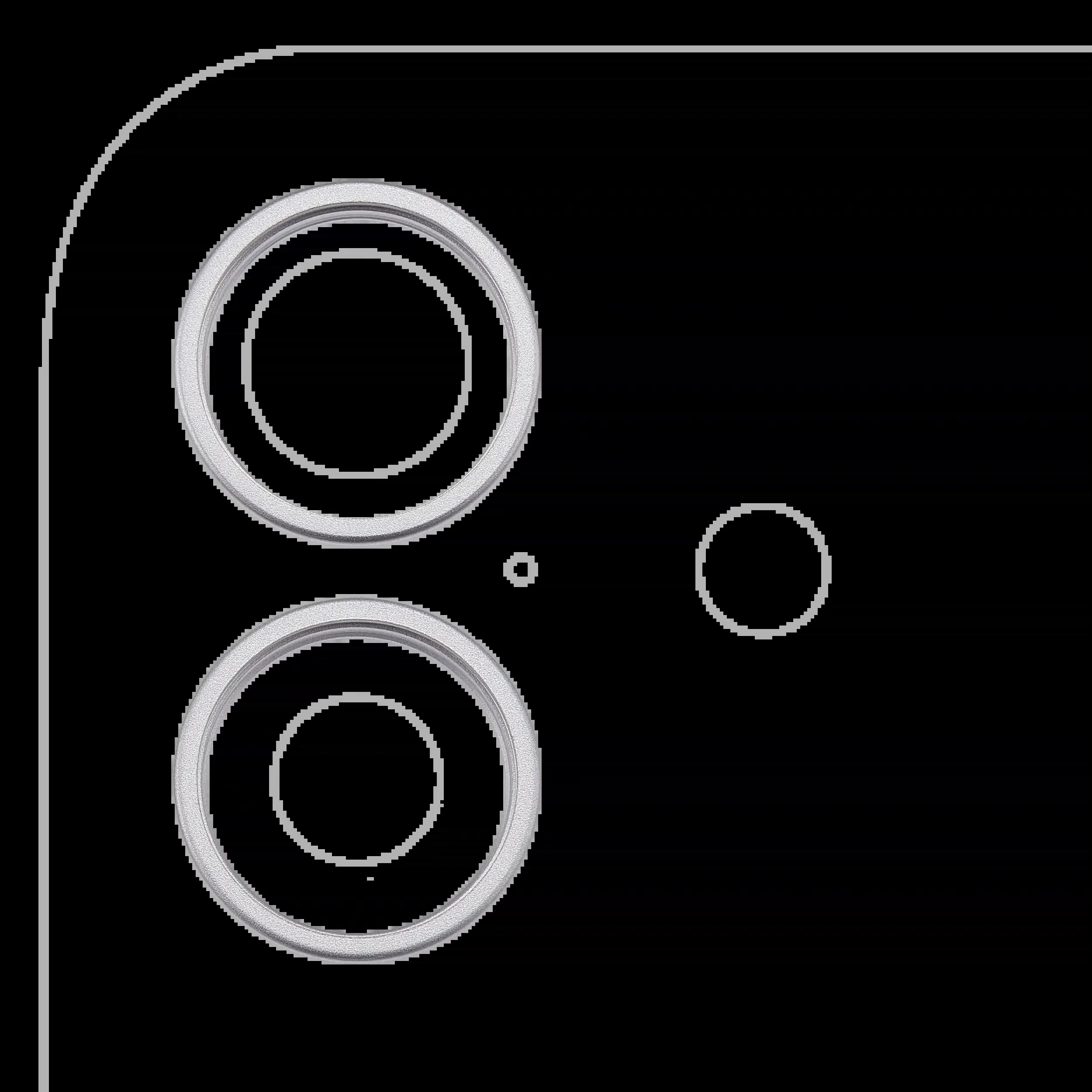 Rückkamera-Blendenring einzeln für iPhone 17 (White (Weiß)) (2-teiliges Set)