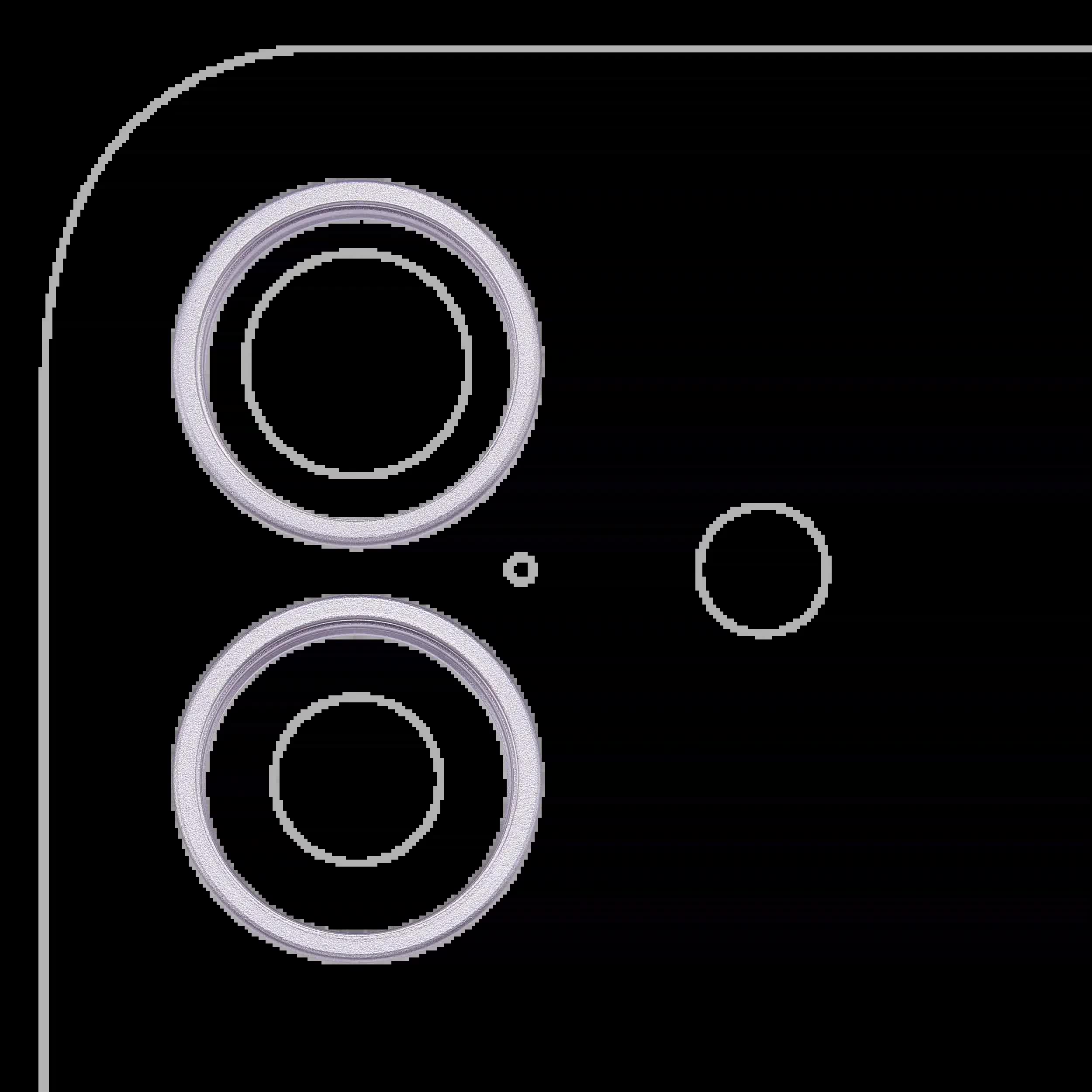 Rückkamera-Blendenring einzeln für iPhone 17 (Lavender) (2-teiliges Set)