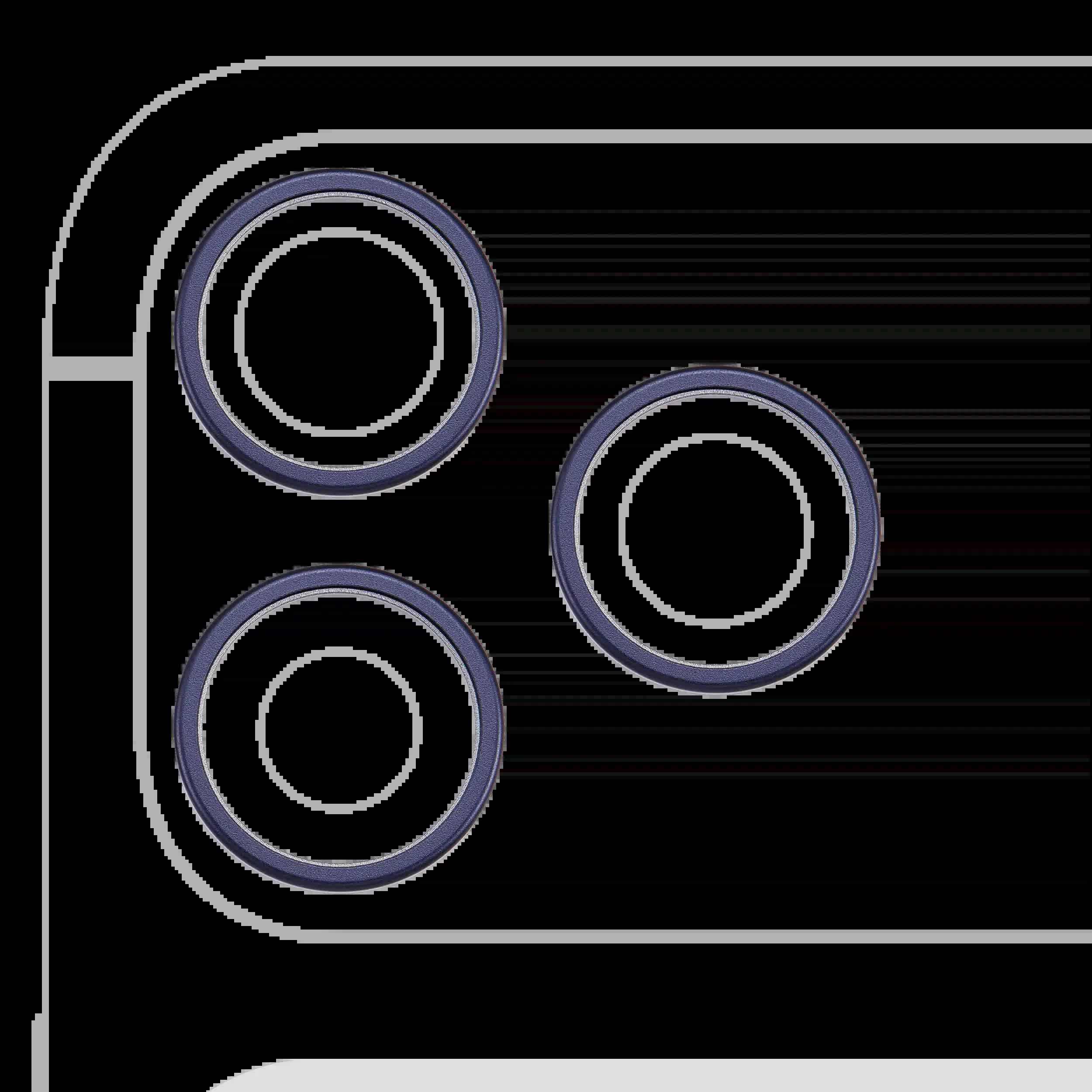 Rückkamera-Blendenring einzeln für iPhone 17 Pro / 17 Pro Max (Deep Blue) (3-teiliges Set)