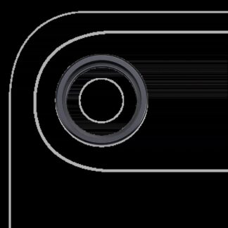 Rückkamera-Glas mit Halterung und Blende für iPhone Air (3-teiliges Set) (Premium) (Space Black)