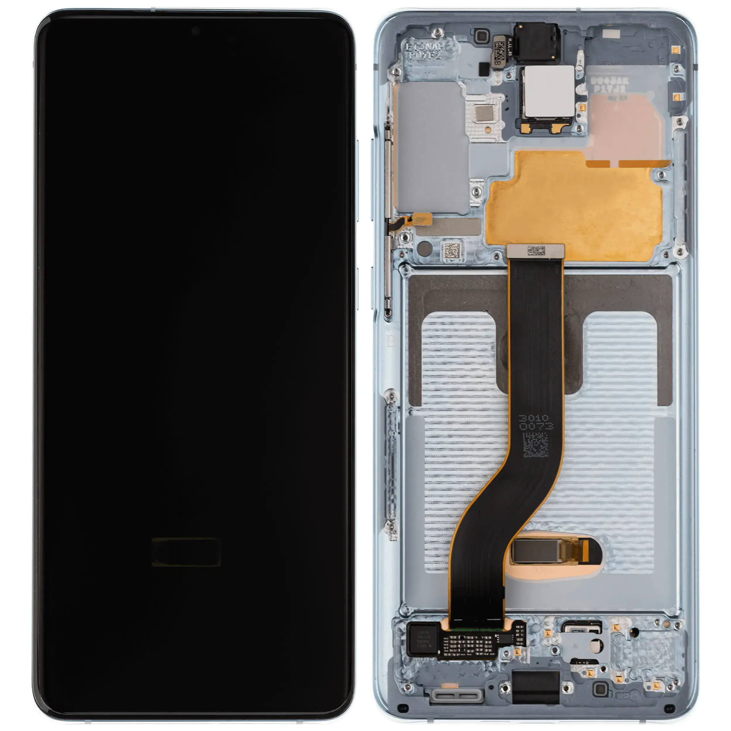 OLED Display mit Rahmen für Samsung Galaxy S20 Plus 5G (Aftermarket Plus) (Cloud Blue) – Bild 2