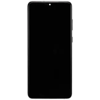 OLED Display mit Rahmen für Samsung Galaxy S20 Plus 5G (Aftermarket Plus) (Cloud White)