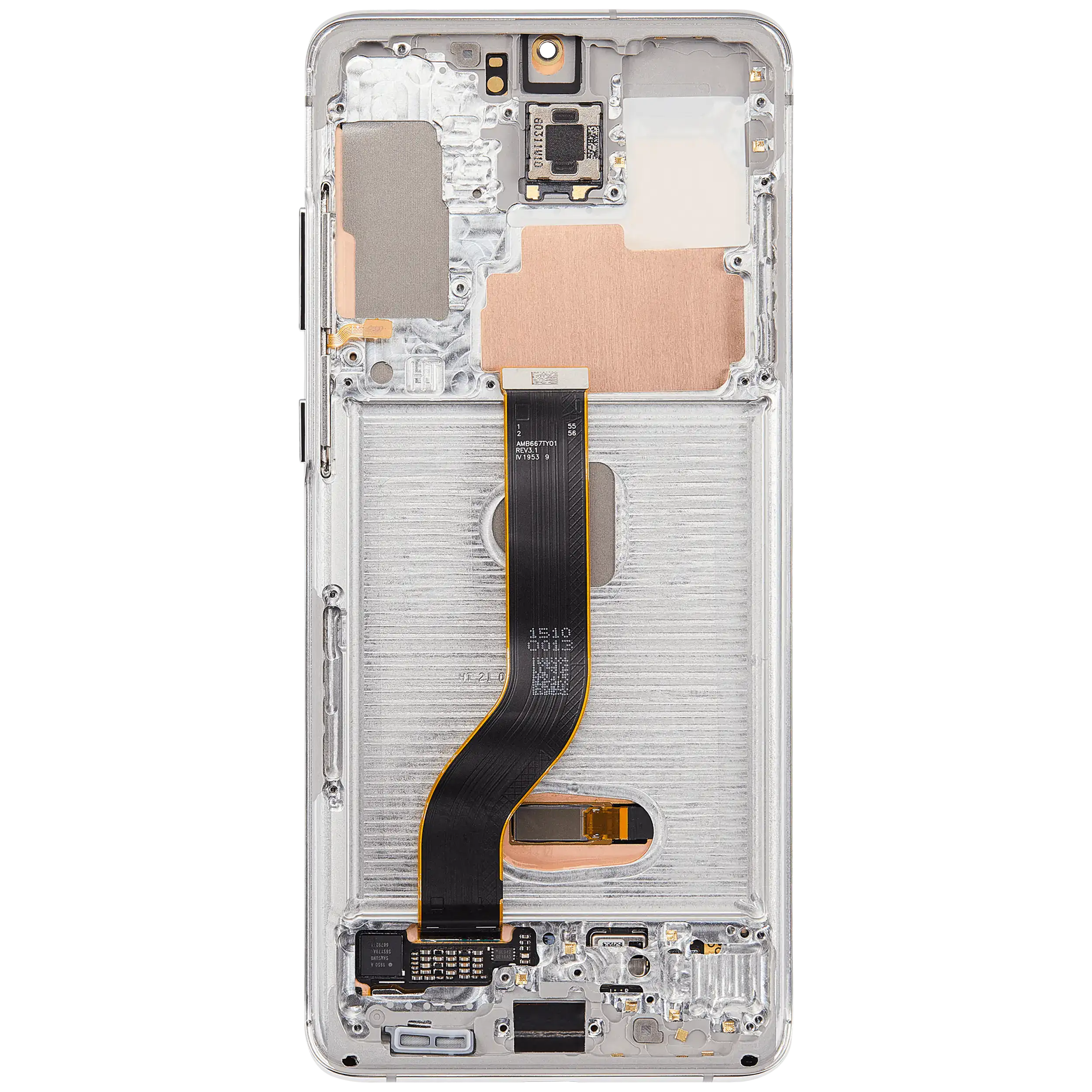 OLED Display mit Rahmen für Samsung Galaxy S20 Plus 5G (Aftermarket Plus) (Cloud White) – Bild 4