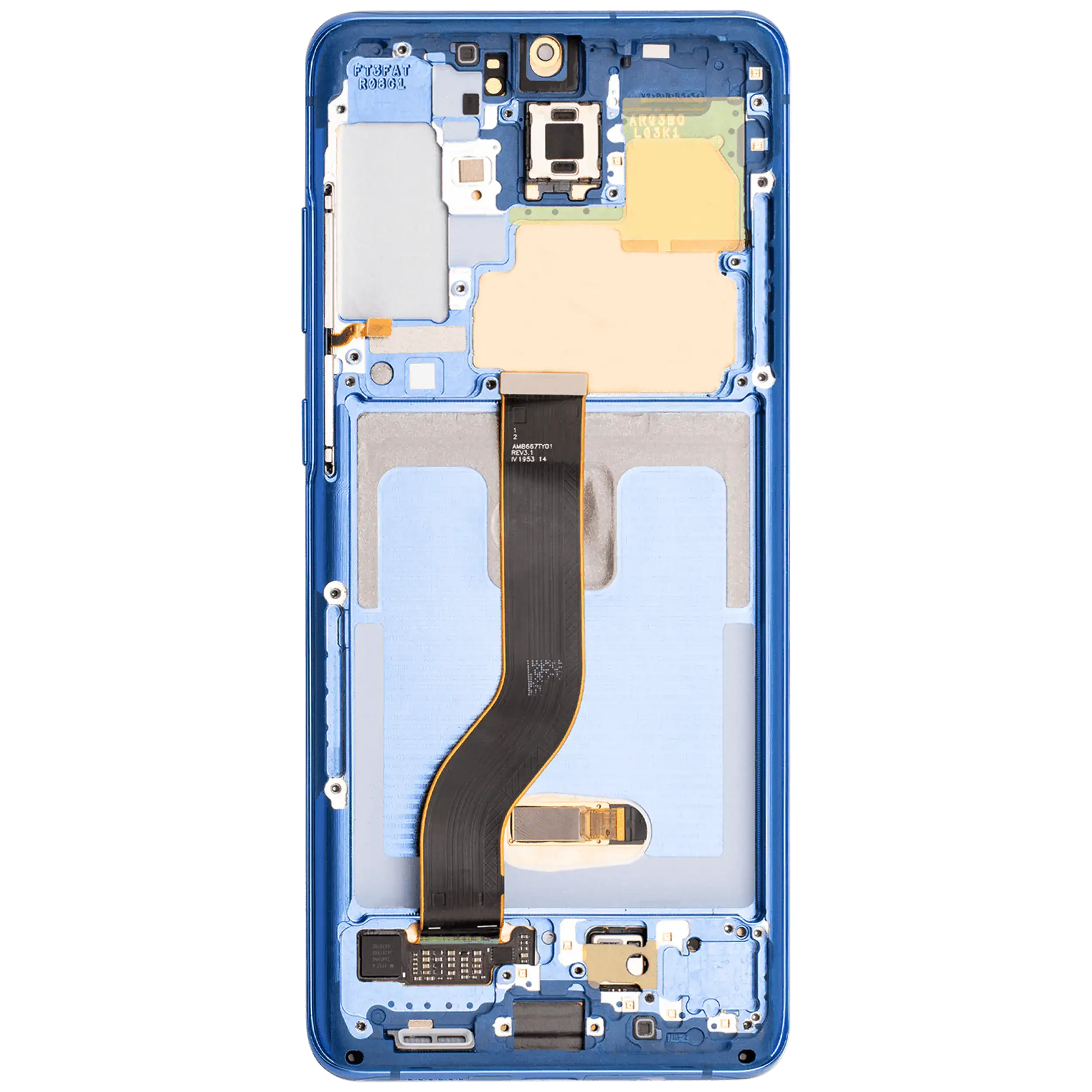 OLED Display mit Rahmen für Samsung Galaxy S20 Plus 5G (Aftermarket Plus) (Aura Blue) – Bild 4