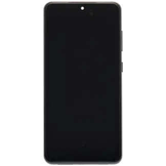 OLED Display mit Rahmen für Samsung Galaxy S21 FE 5G (US & International Version) (Aftermarket Plus) (Graphite)