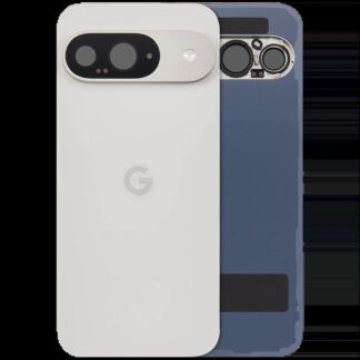 Rückdeckelglas mit Kameraglas für Google Pixel 9 (ausgebautes Originalteil: Grade A) (Porcelain)