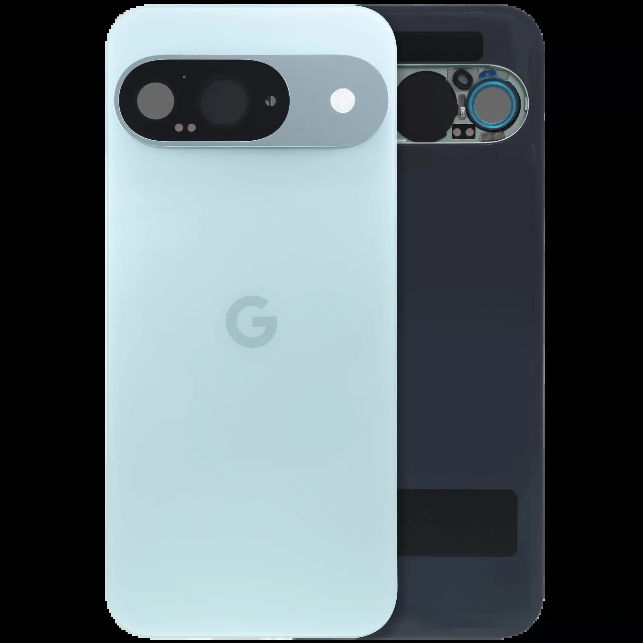 Rückdeckelglas mit Kameraglas für Google Pixel 9 (ausgebautes Originalteil: Grade A) (Wintergreen)