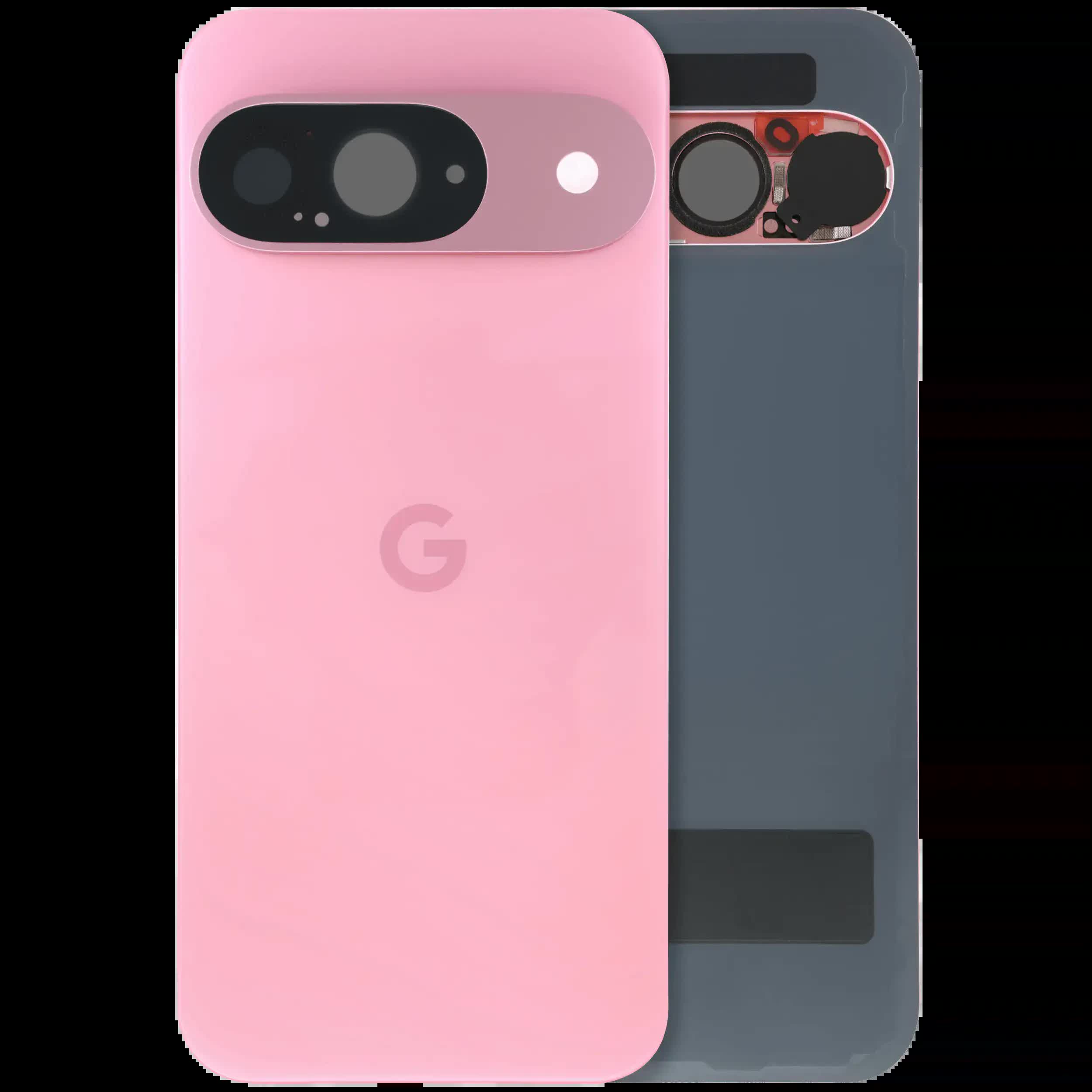 Rückdeckelglas mit Kameraglas für Google Pixel 9 (ausgebautes Originalteil: Grade A) (Peony)