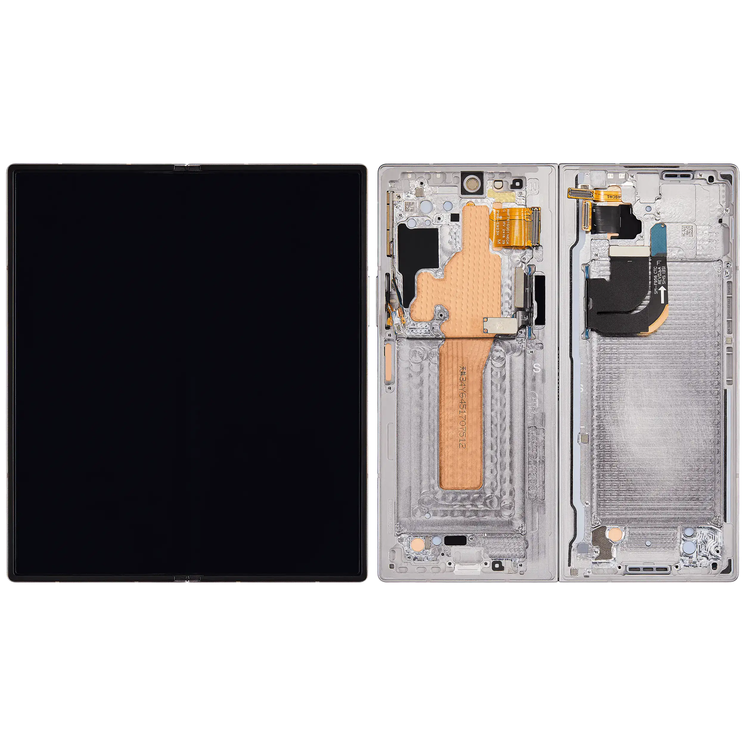 Inner OLED Display mit Rahmen für Samsung Galaxy Z Fold 6 5G (US & International) (professionell aufgearbeitet) (Silver Shadow) – Bild 2