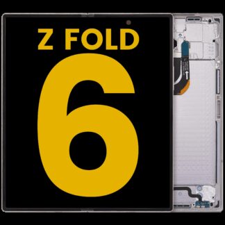 Inner OLED Display mit Rahmen für Samsung Galaxy Z Fold 6 5G (US & International) (professionell aufgearbeitet) (White (Weiß))