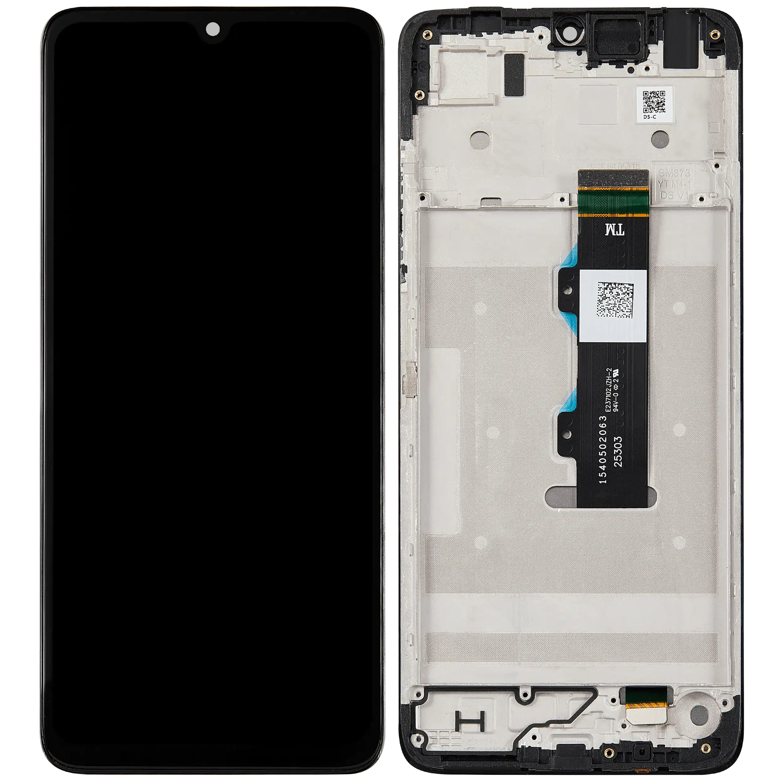 LCD Display mit Rahmen für Motorola Moto G06 (XT2535-1 /2025) / G06 Power (XT2535-10 /2025) (professionell aufgearbeitet) – Bild 2