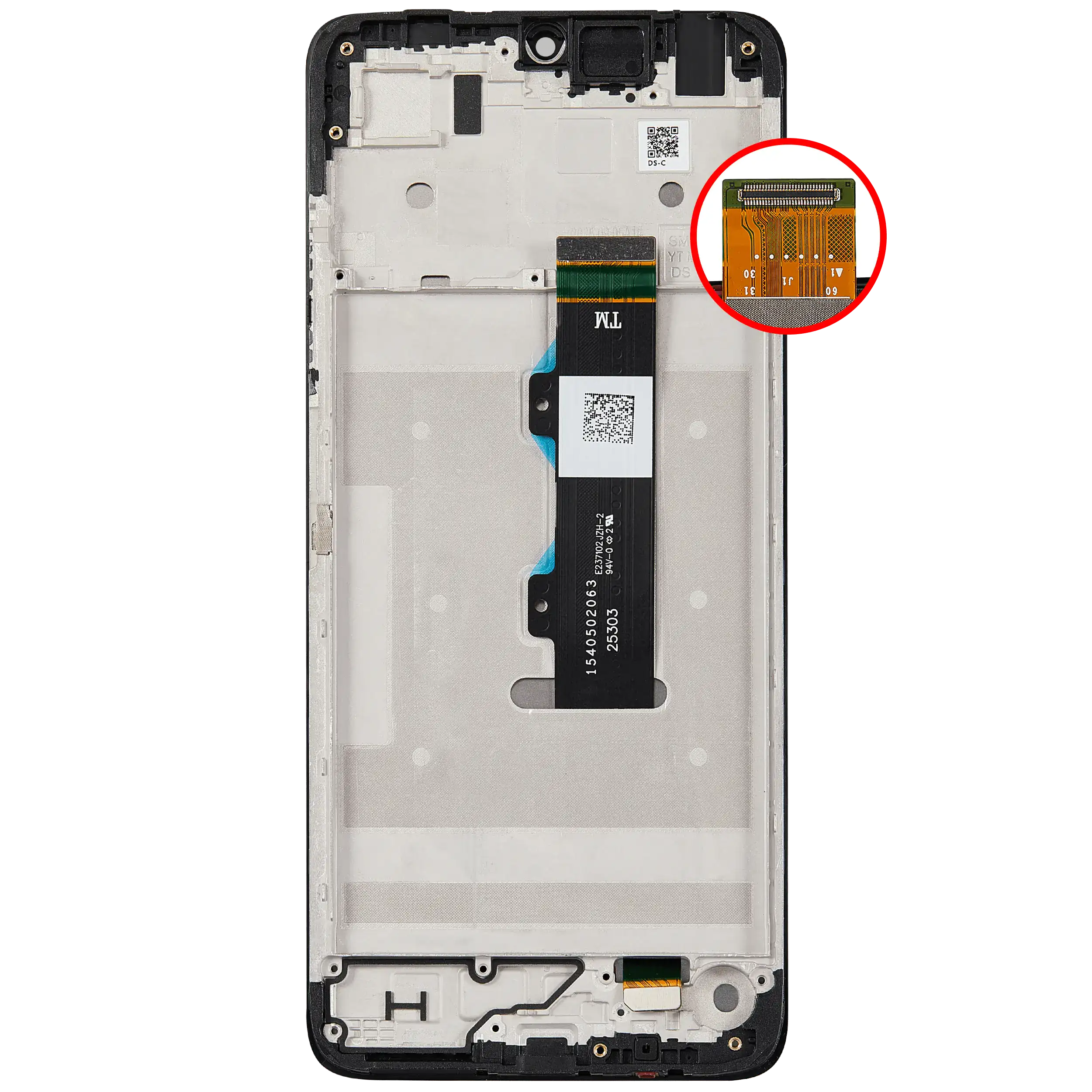 LCD Display mit Rahmen für Motorola Moto G06 (XT2535-1 /2025) / G06 Power (XT2535-10 /2025) (professionell aufgearbeitet) – Bild 4