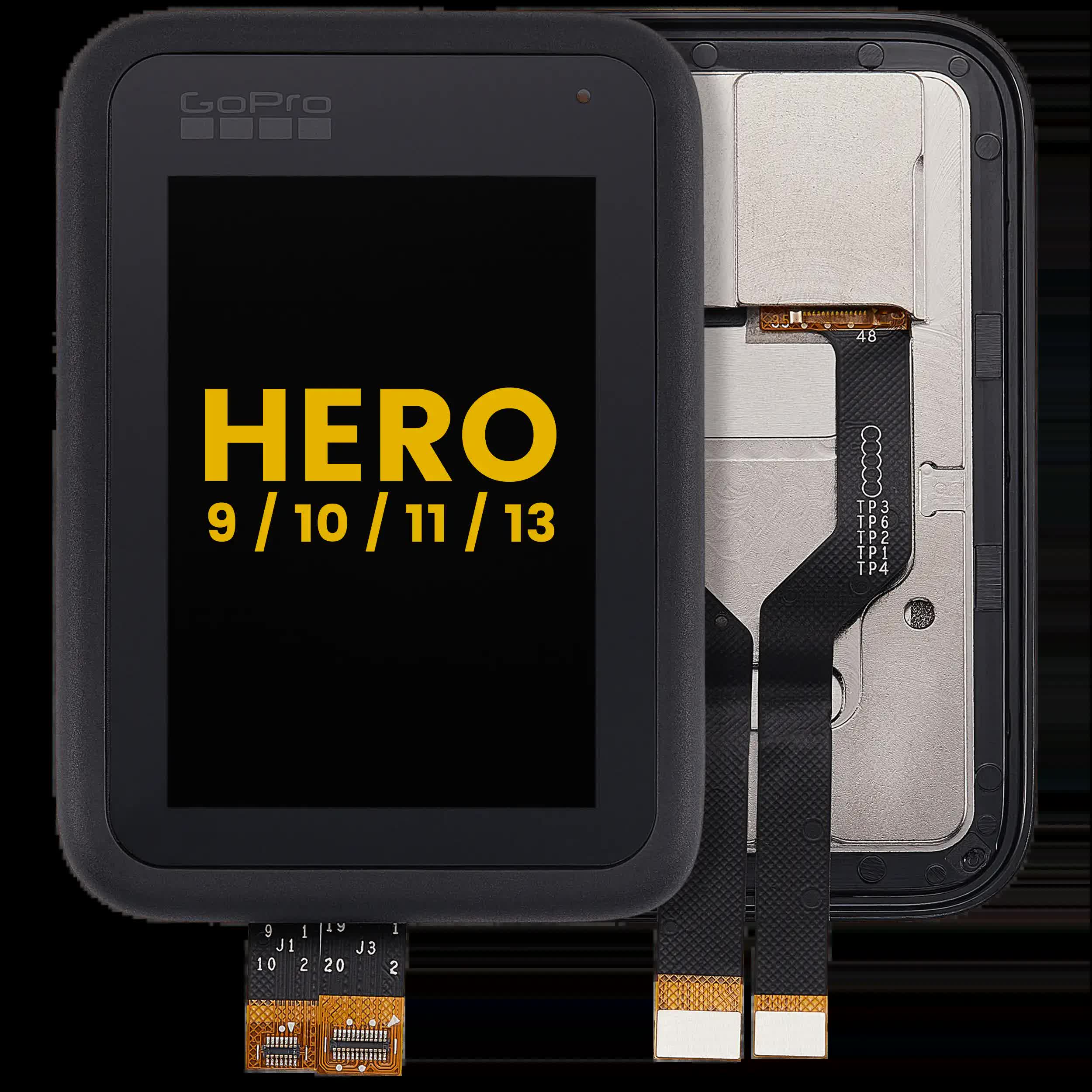 LCD Display Touchscreen mit Rahmen für GoPro Hero 9 / 10 / 11 / 13