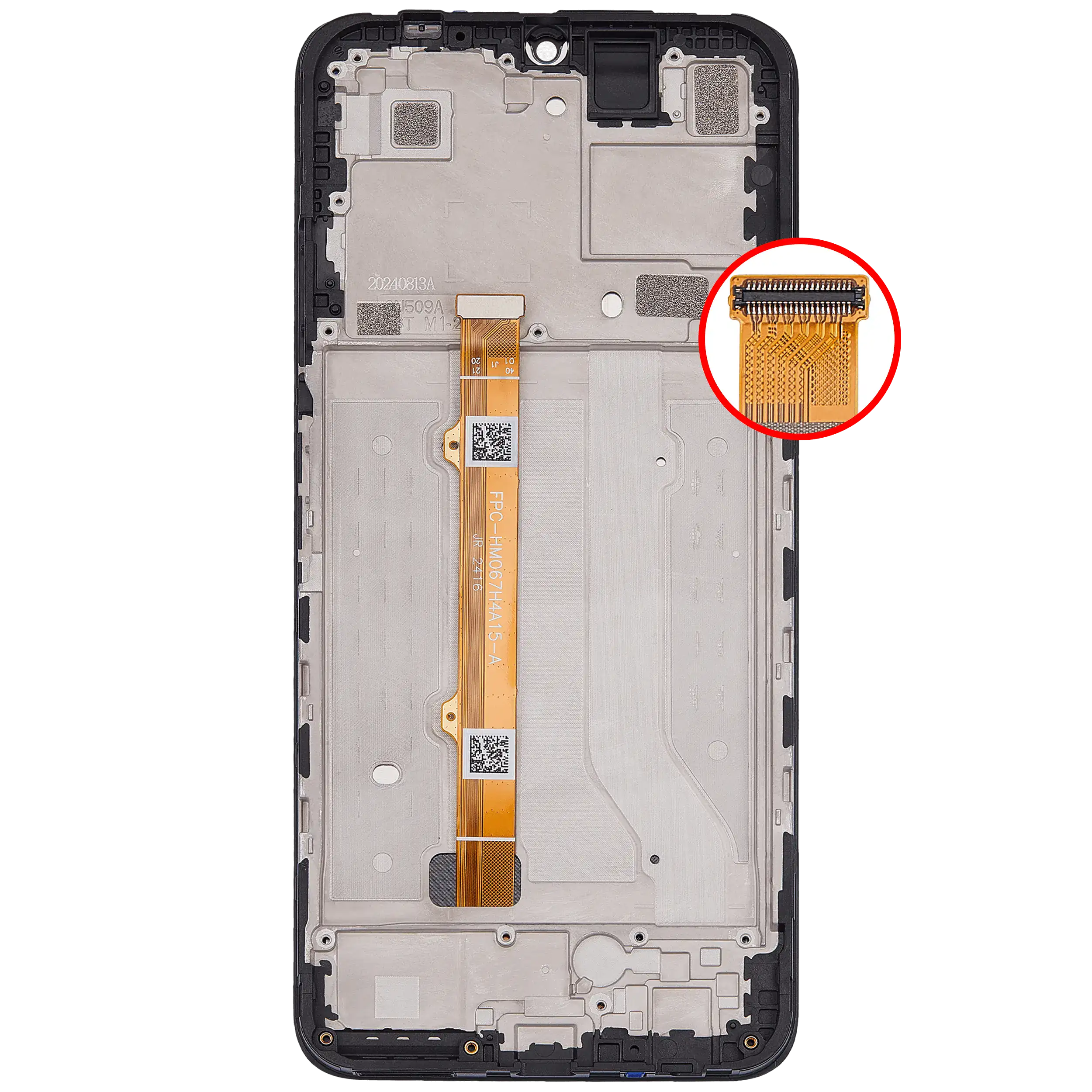 LCD Display mit Rahmen für Cricket Outlast 5G (SN509C) / AT&T Motivate Pro 5G (SN509A) / Cricket Icon 6 (SL219C) / AT&T Verge (SL219A) (professionell aufgearbeitet) – Bild 4