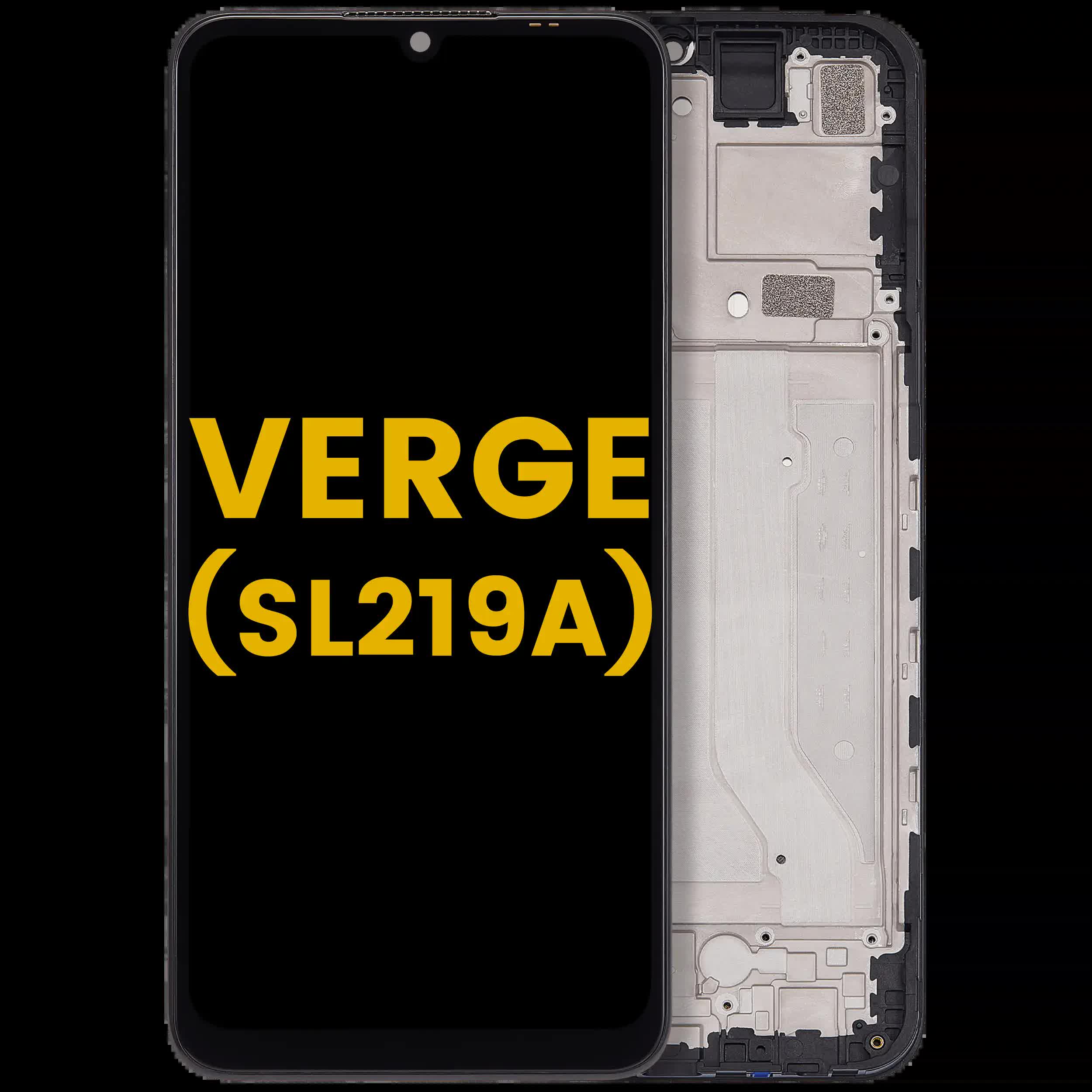 LCD Display mit Rahmen für Cricket Outlast 5G (SN509C) / AT&T Motivate Pro 5G (SN509A) / Cricket Icon 6 (SL219C) / AT&T Verge (SL219A) (professionell aufgearbeitet)
