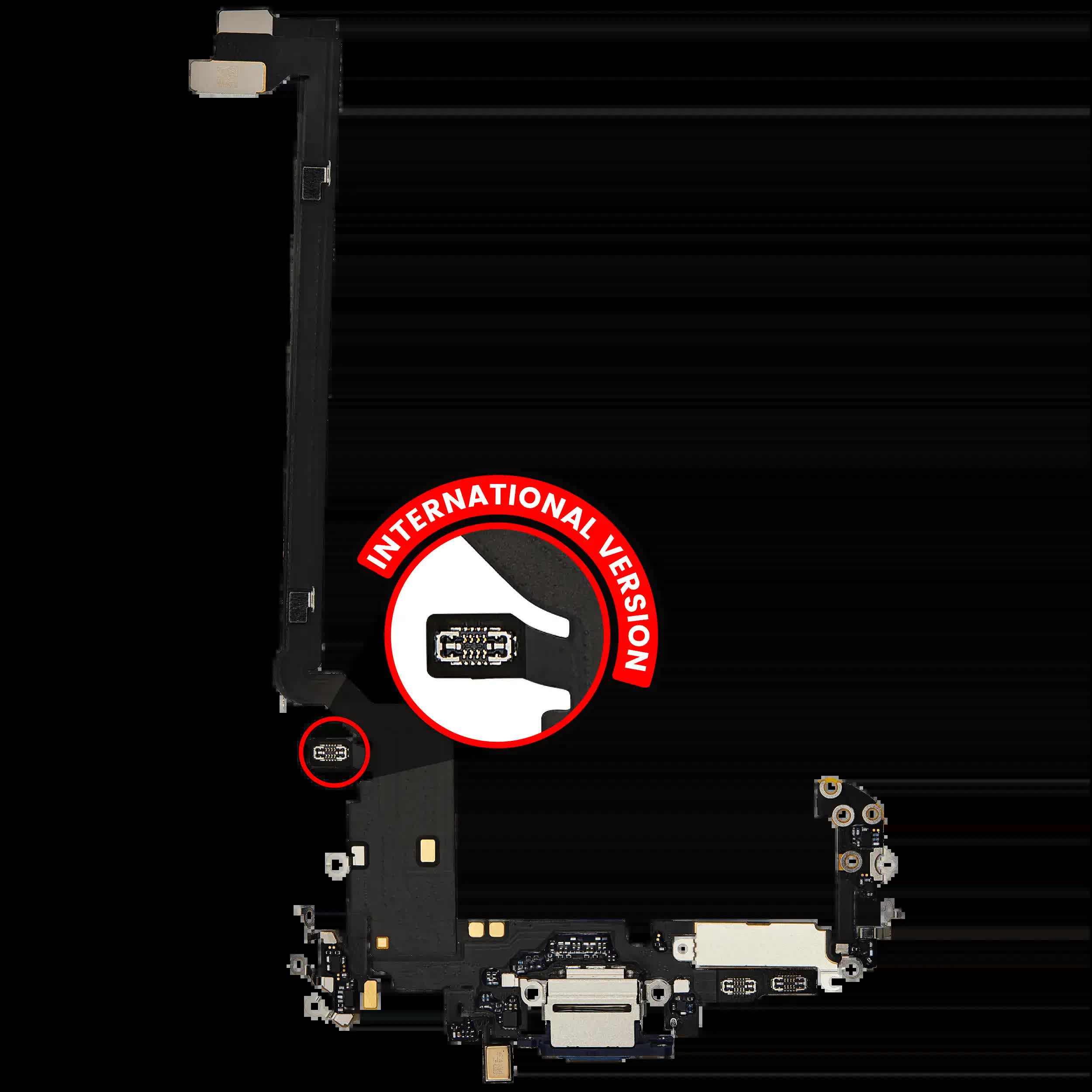 Ladebuchse Flexkabel für iPhone 17 Pro Max (Premium) (International Version) (Deep Blue)