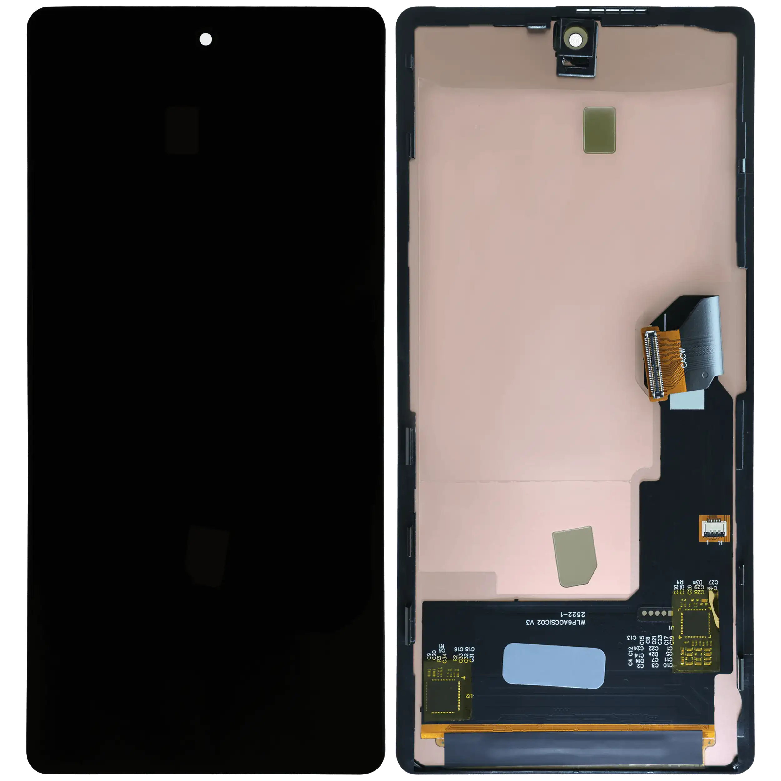 OLED Display mit Rahmen (ohne Fingerprint Sensor) für Google Pixel 6A (Aftermarket Plus) – Bild 2