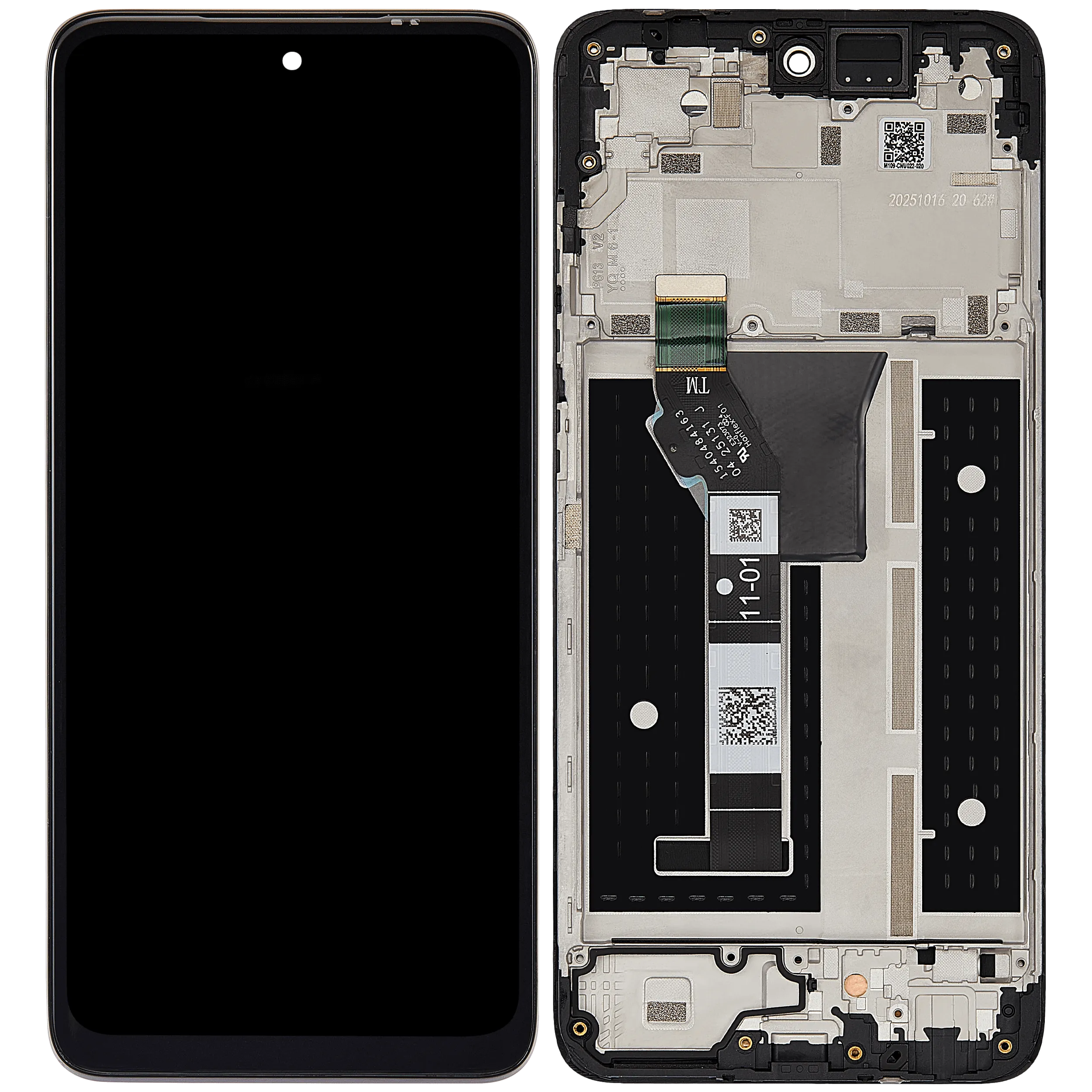 LCD Display mit Rahmen für Motorola Moto G 5G (XT2613 / 2026) (professionell aufgearbeitet) – Bild 3