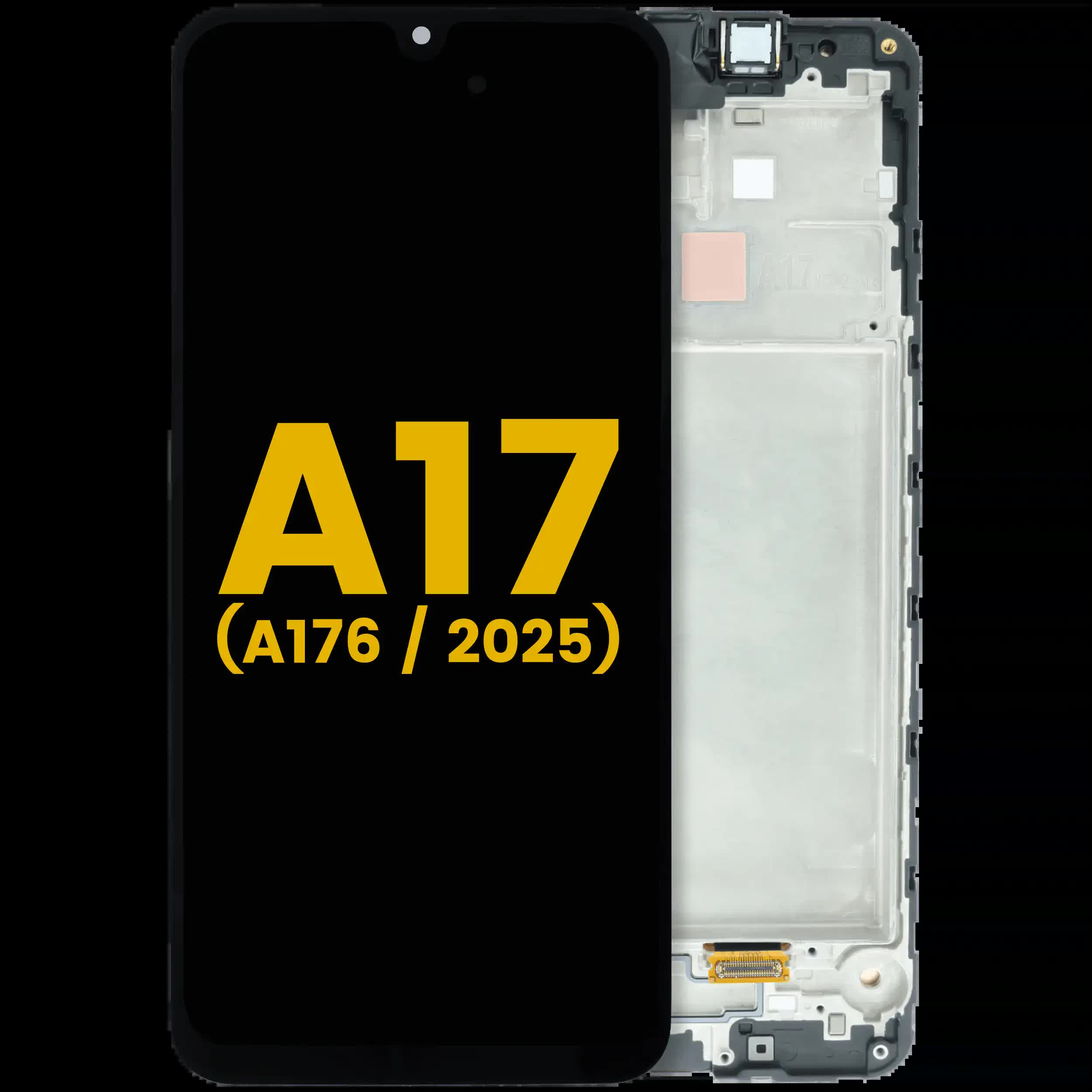 OLED Display mit Rahmen für Samsung Galaxy A17 5G (A176 / 2025) (professionell aufgearbeitet)