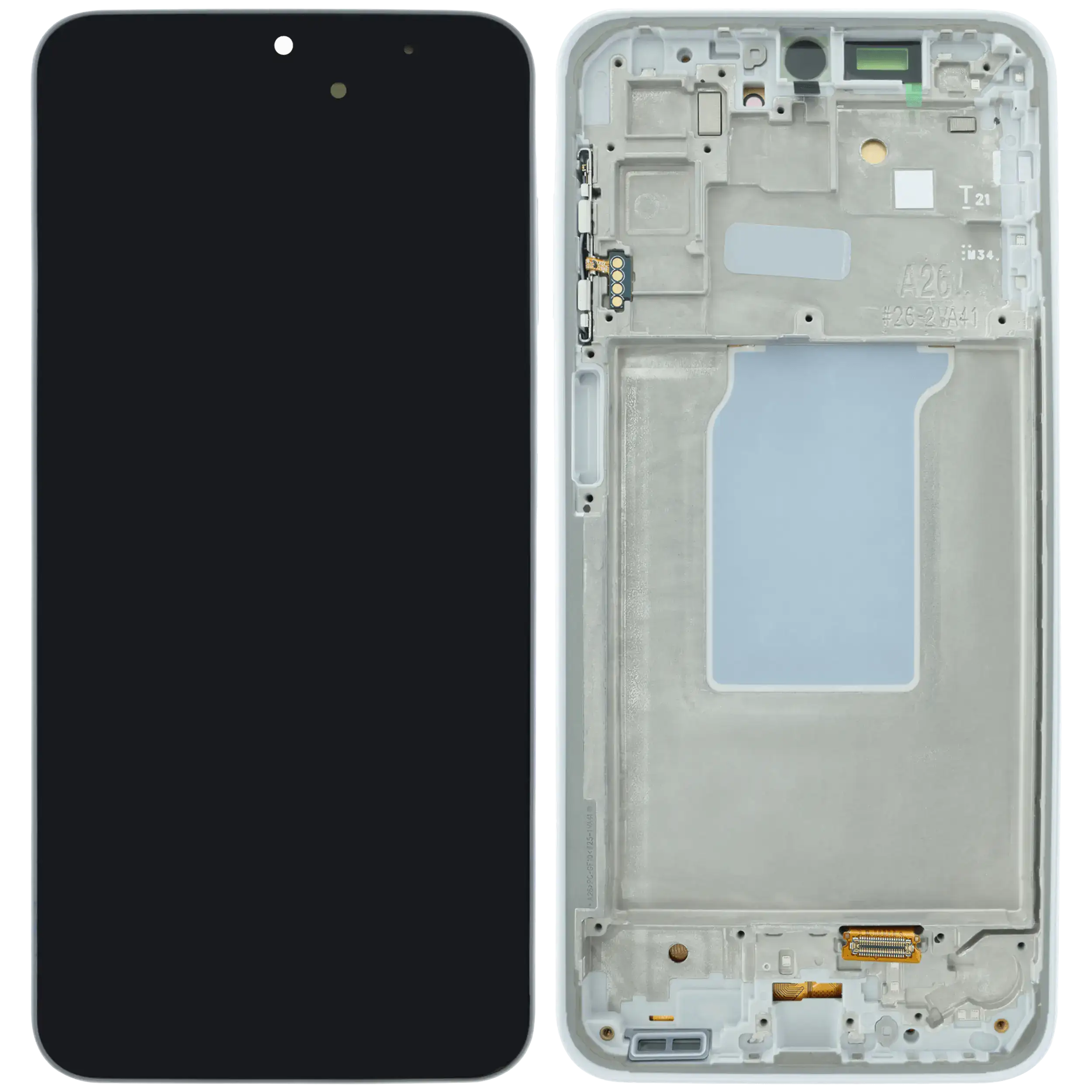 OLED Display mit Rahmen für Samsung Galaxy A26 5G (A266 / 2025) (Aftermarket Plus) (White (Weiß)) – Bild 2