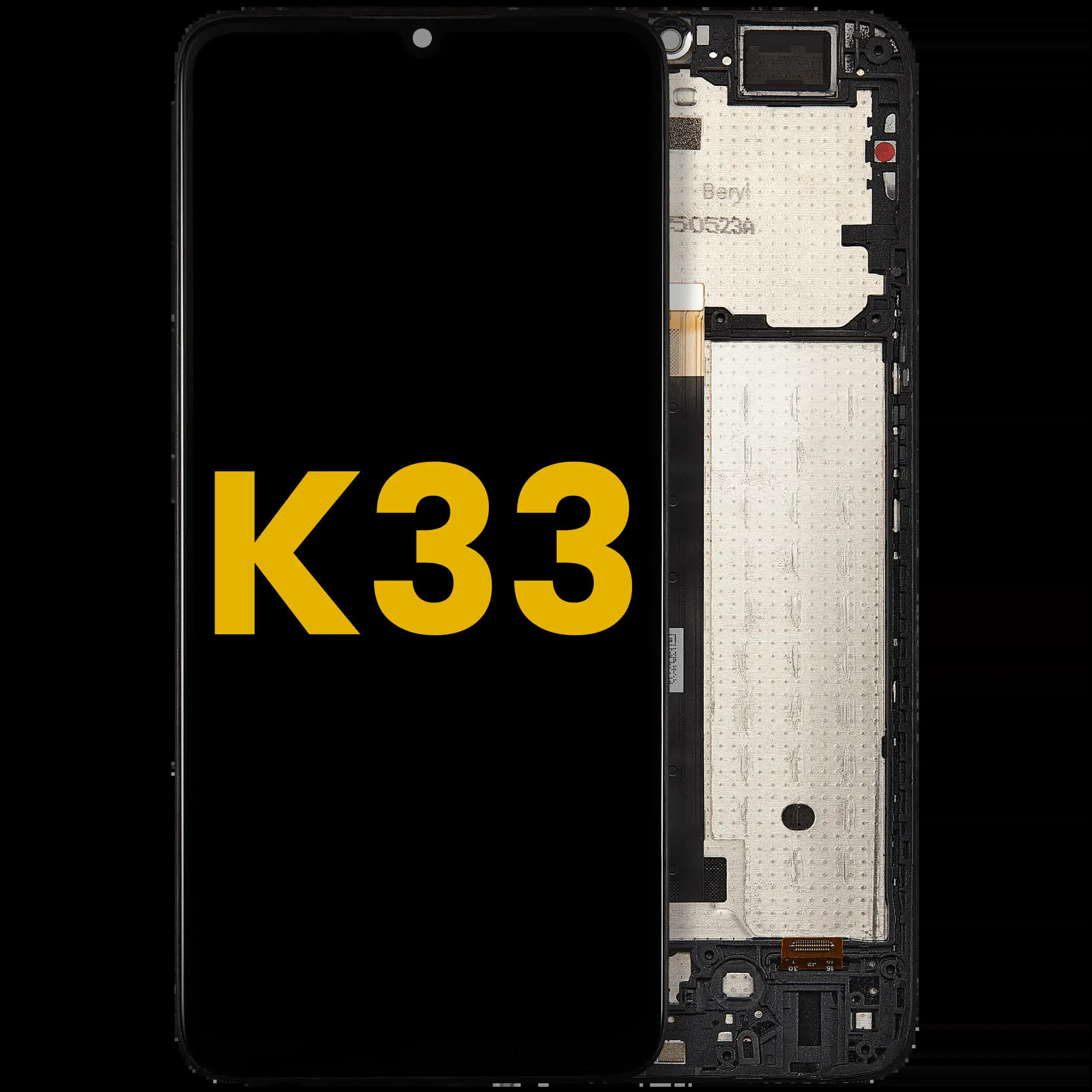 LCD Display mit Rahmen für TCL K33 (professionell aufgearbeitet)