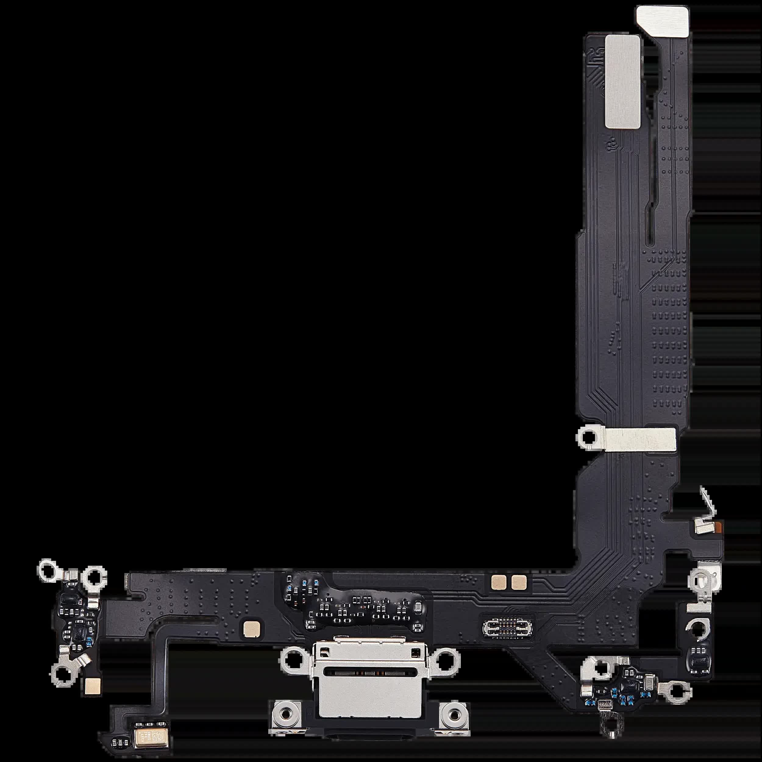 Ladebuchse Flexkabel für iPhone 17 (Aftermarket Plus) (Black (Schwarz))