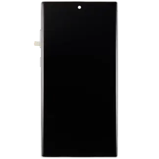 LCD Display mit Rahmen (ohne Fingerprint Sensor) für Samsung Galaxy Note 10 Plus (Aftermarket Plus: Incell) (Aura White)
