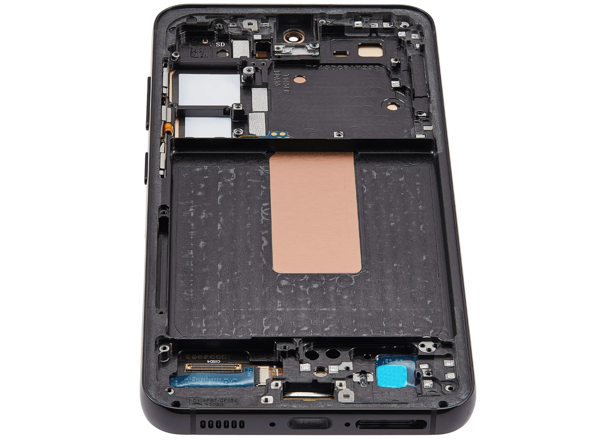 OLED Display mit Rahmen für Samsung Galaxy S23 5G (US & International) (Aftermarket Plus) (Phantom Black) – Bild 4